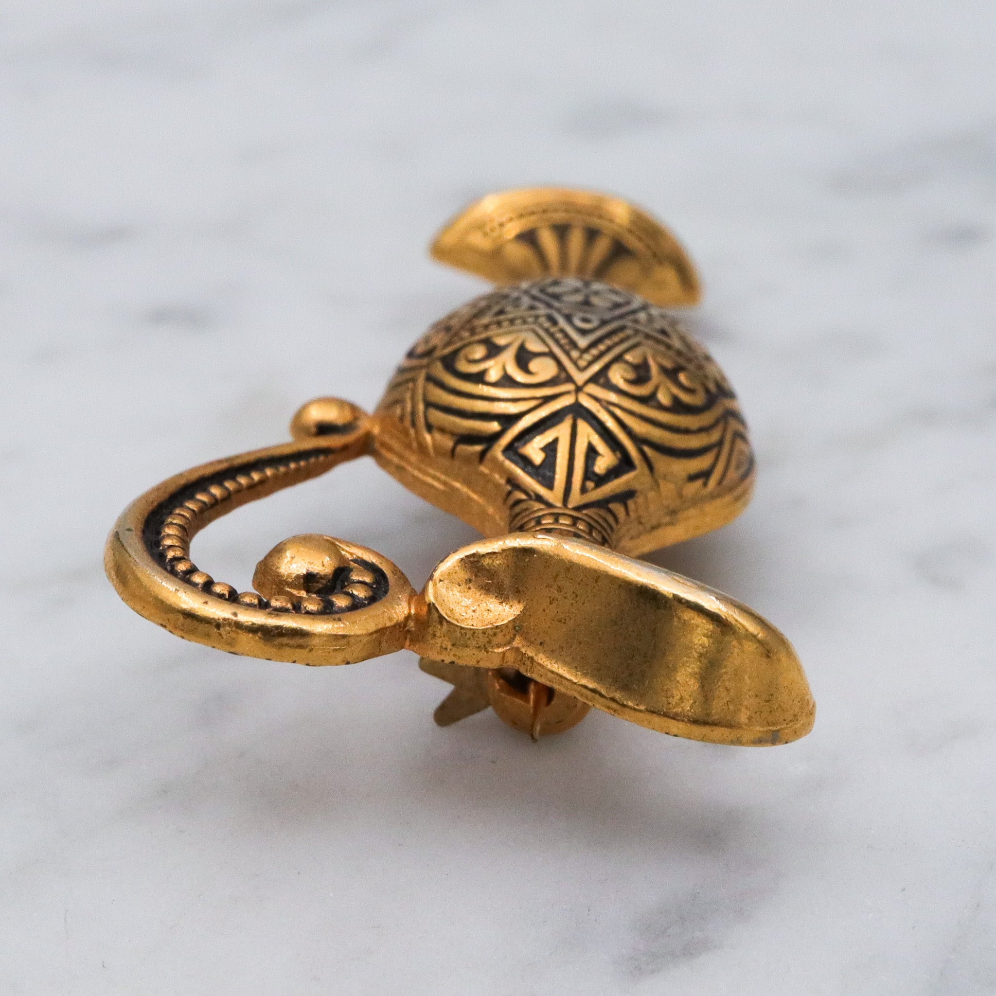 Spanish enameled ewer pitcher brooch