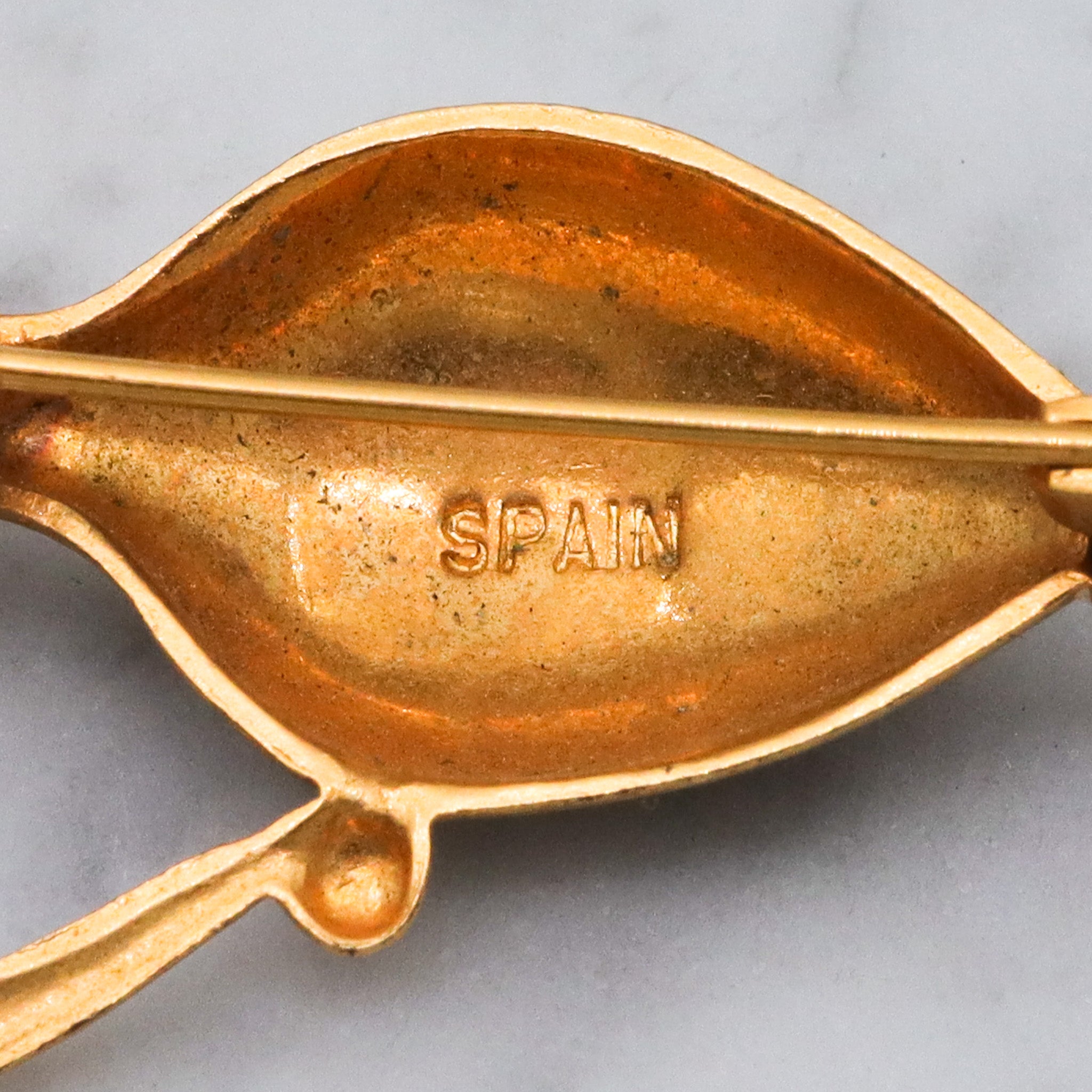 Spanish enameled ewer pitcher brooch