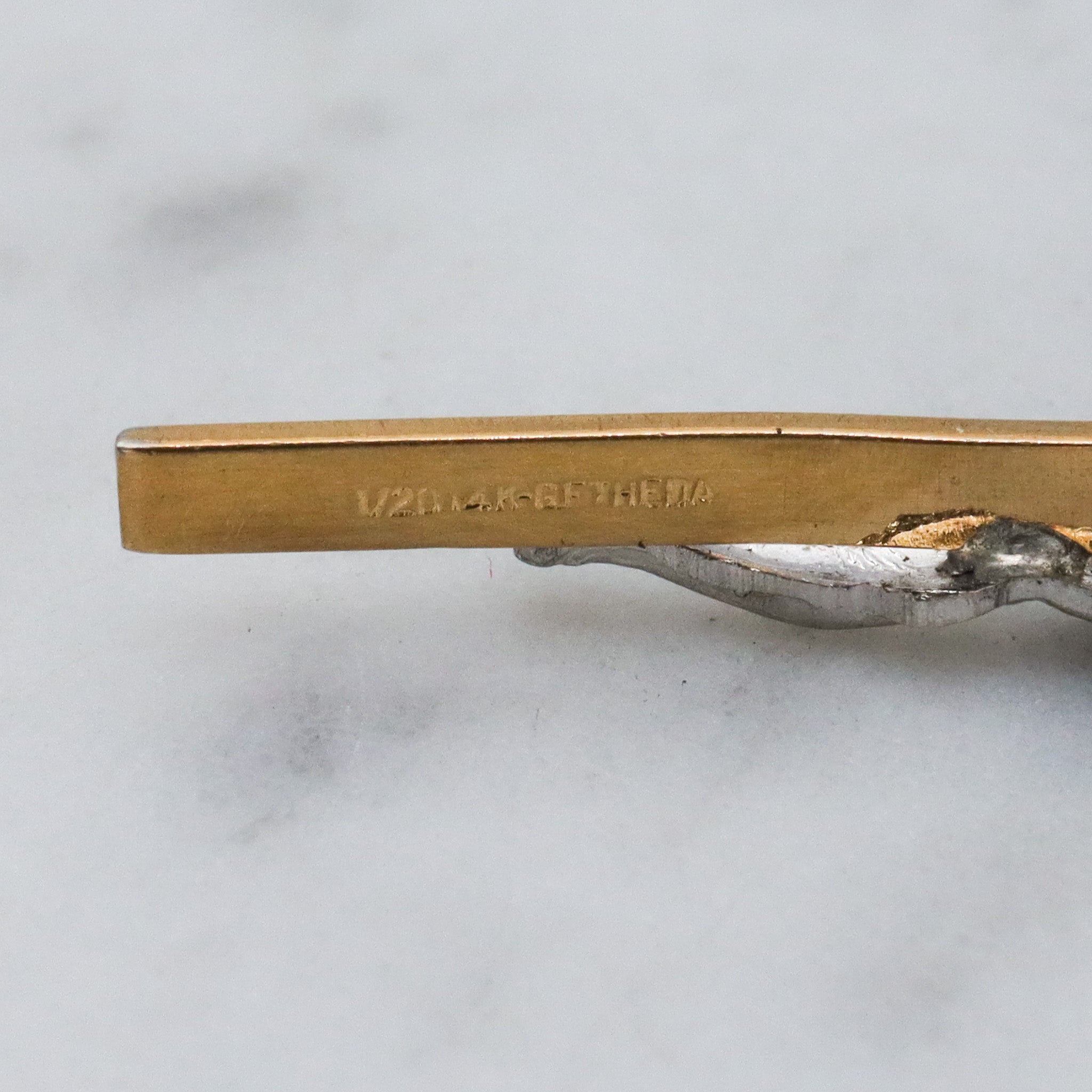 Retro Theda 14k gold filled crucifix pendant