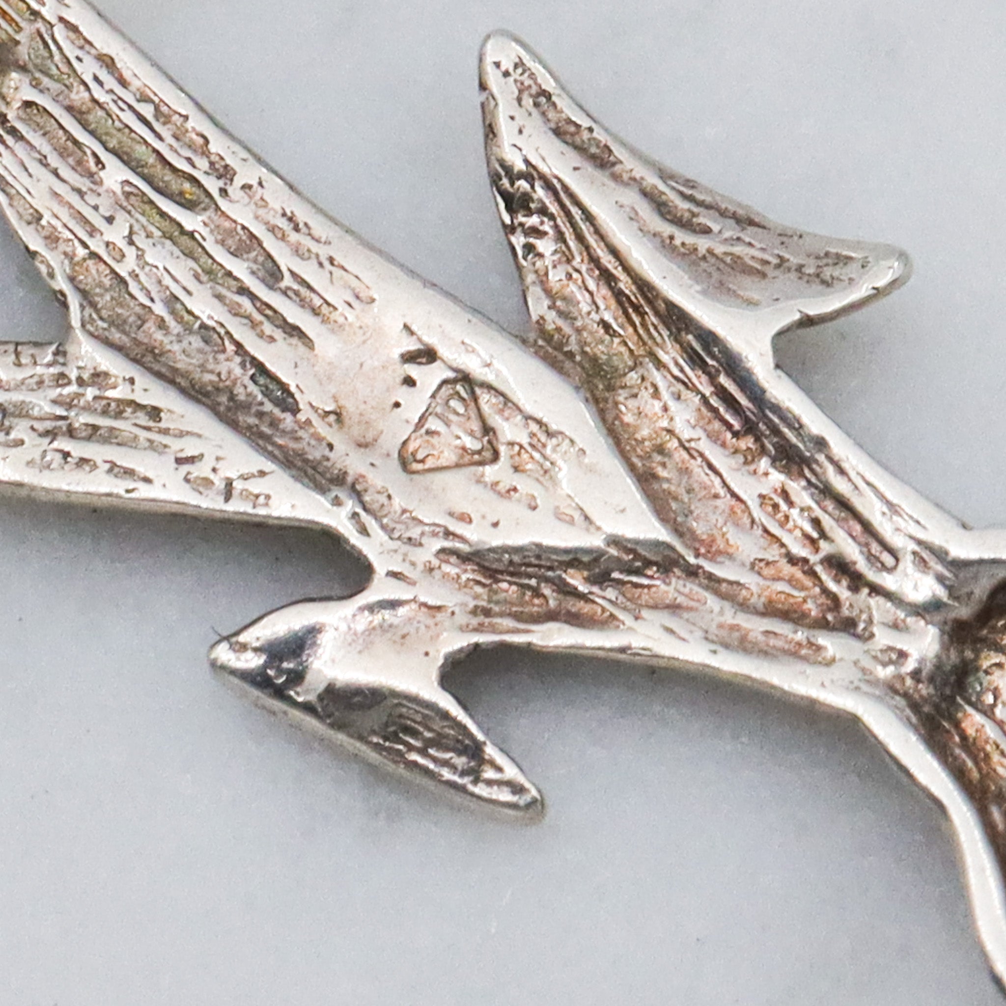 Vintage sterling silver onion plant pendant