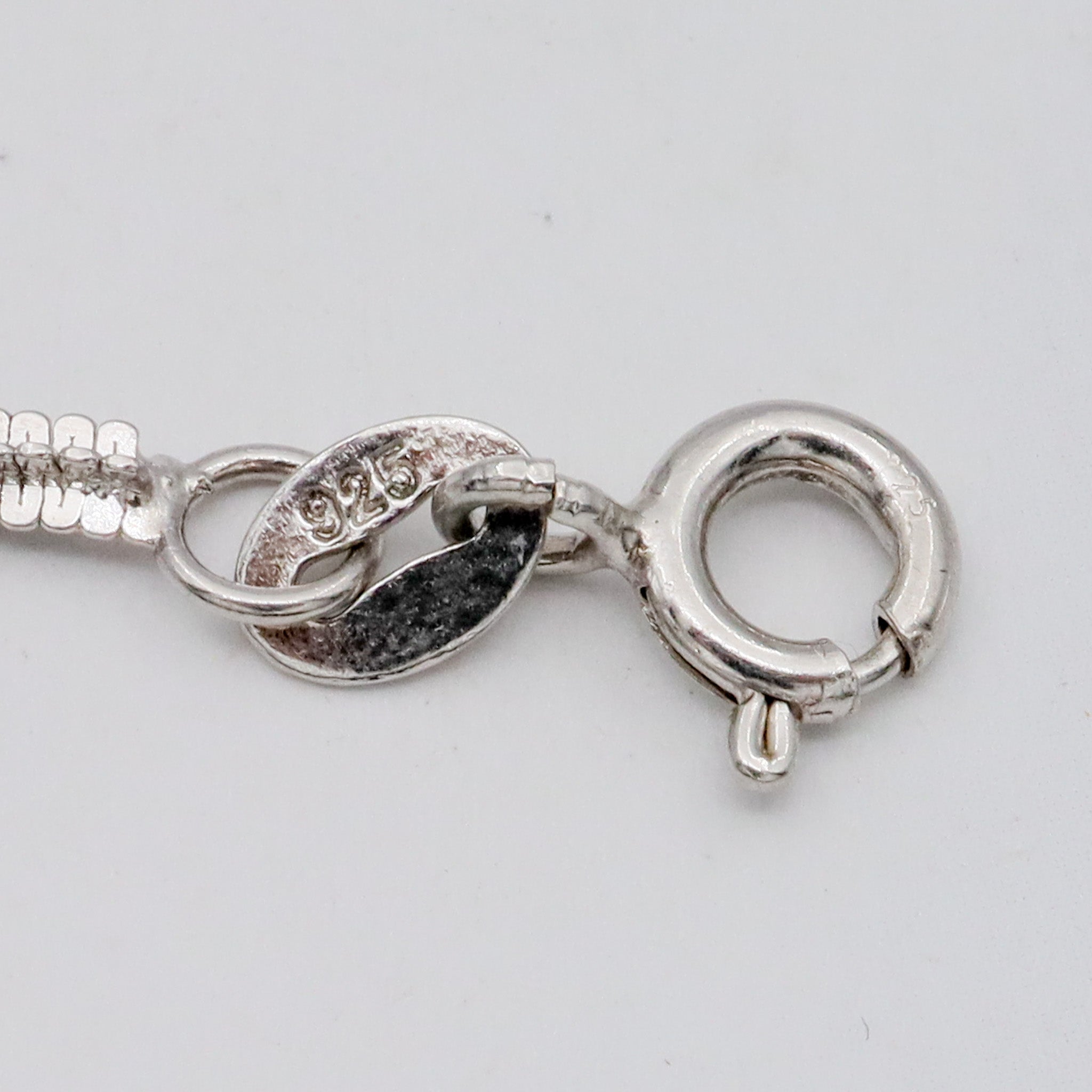 Vintage sterling 2mm margarita chain necklace, 18