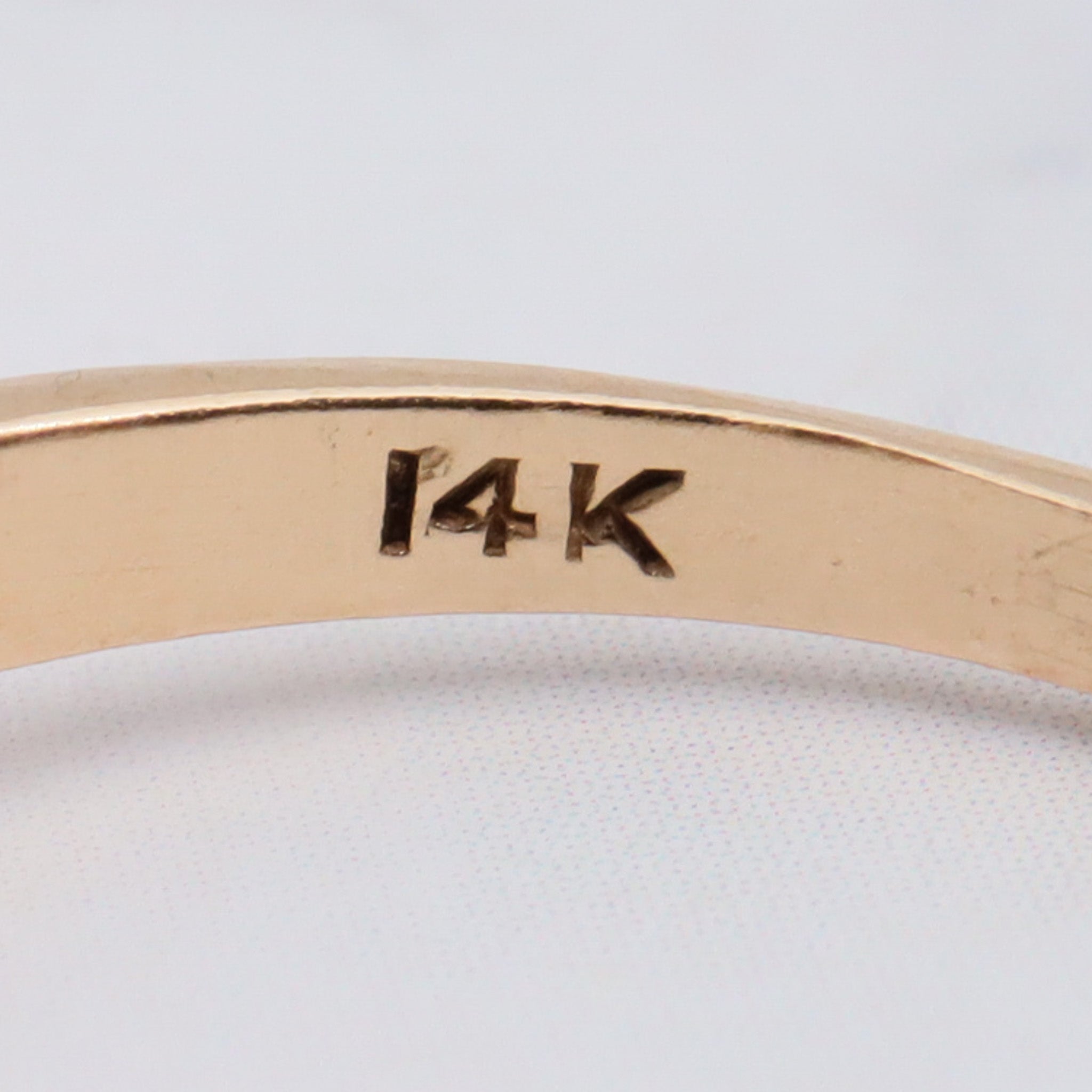 Antique Deco 14K Gold Old European Cut Solitaire Diamond Ring - Size 6