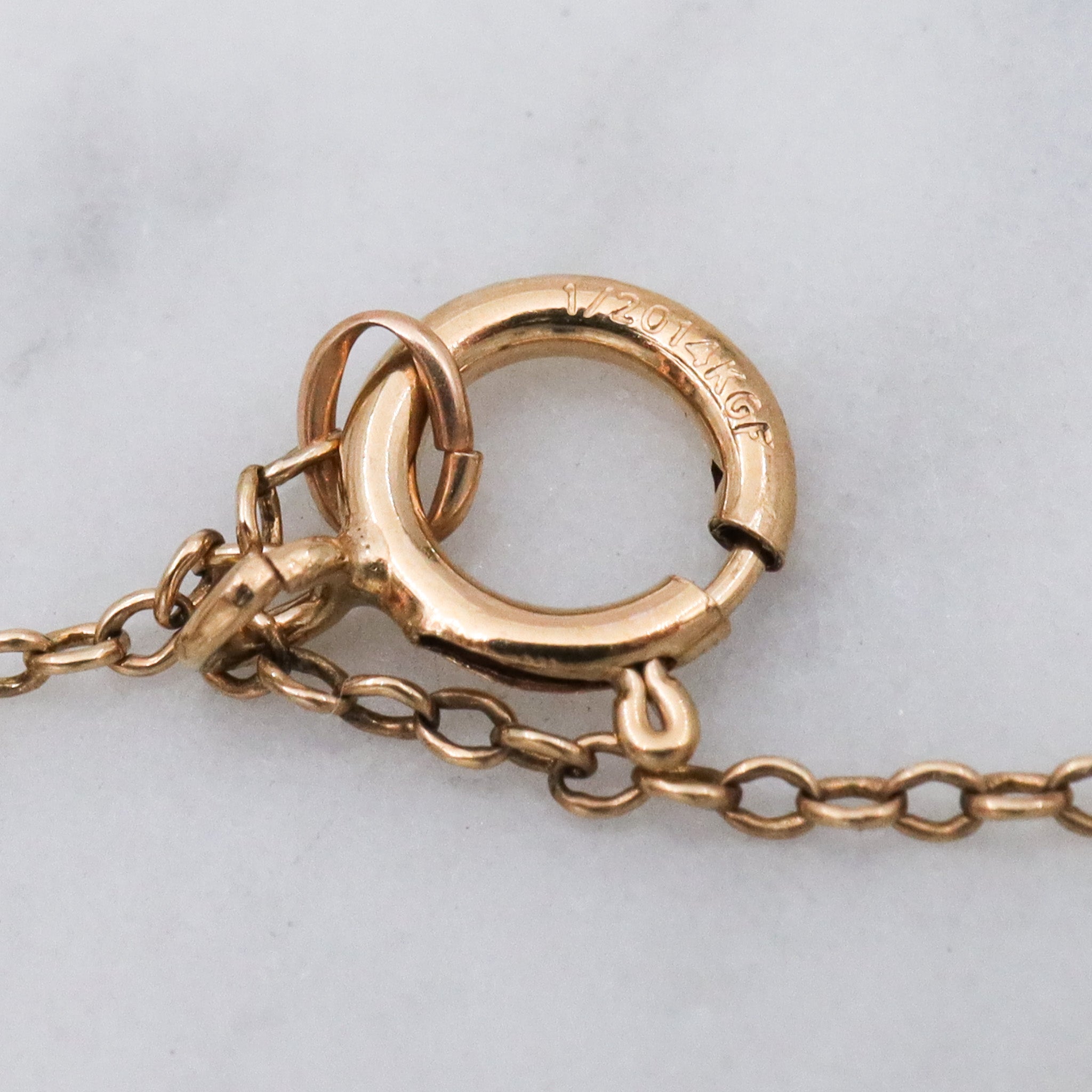 Retro two toned gold plated rosebud heart pendant necklace