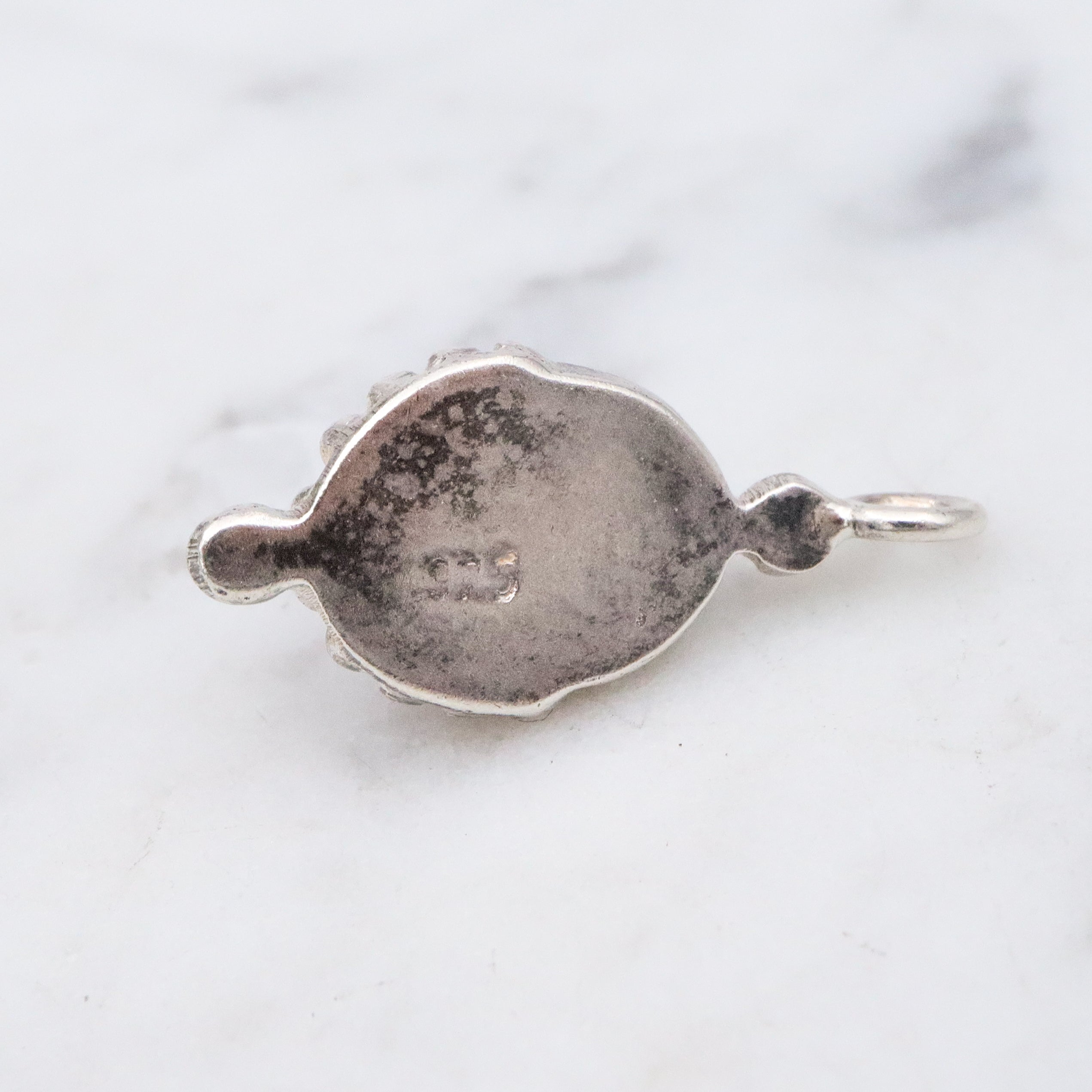 Vintage sterling silver amethyst bubble drop pendant