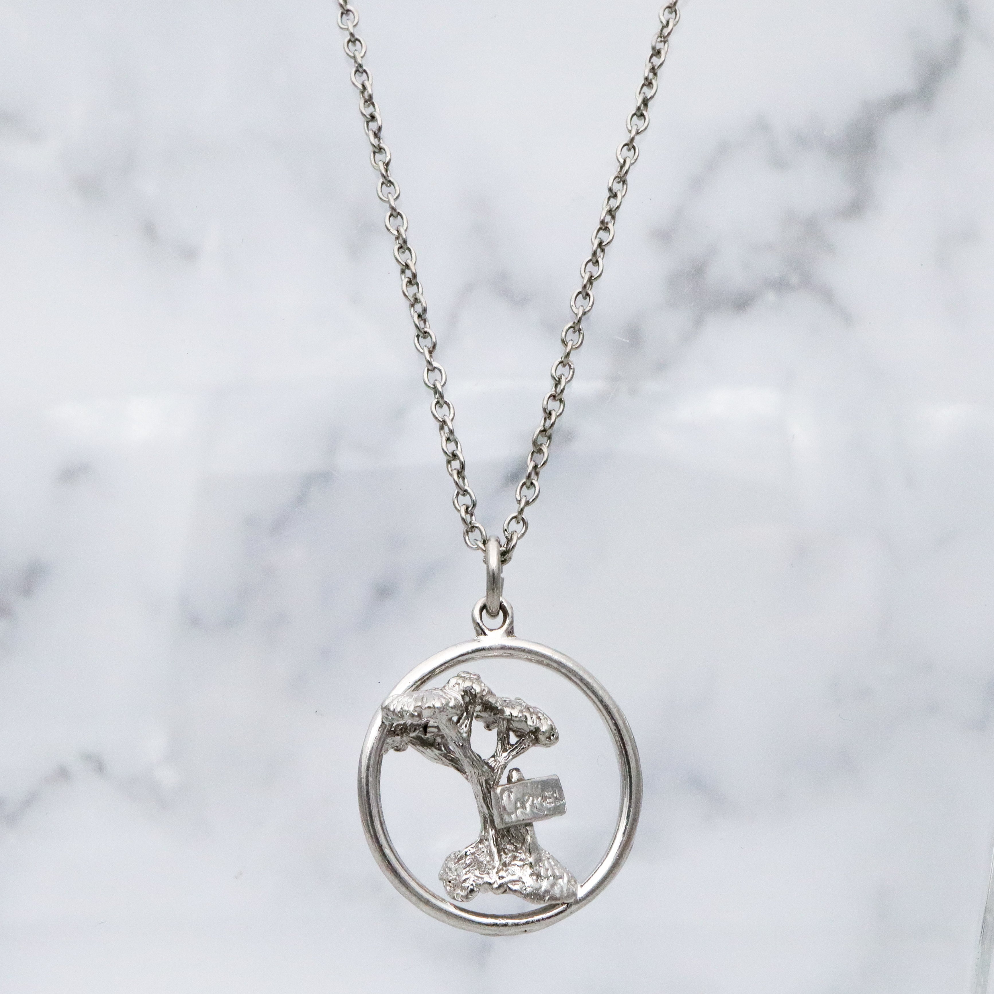 Vintage sterling "Carmel" tree pop-out charm pendant