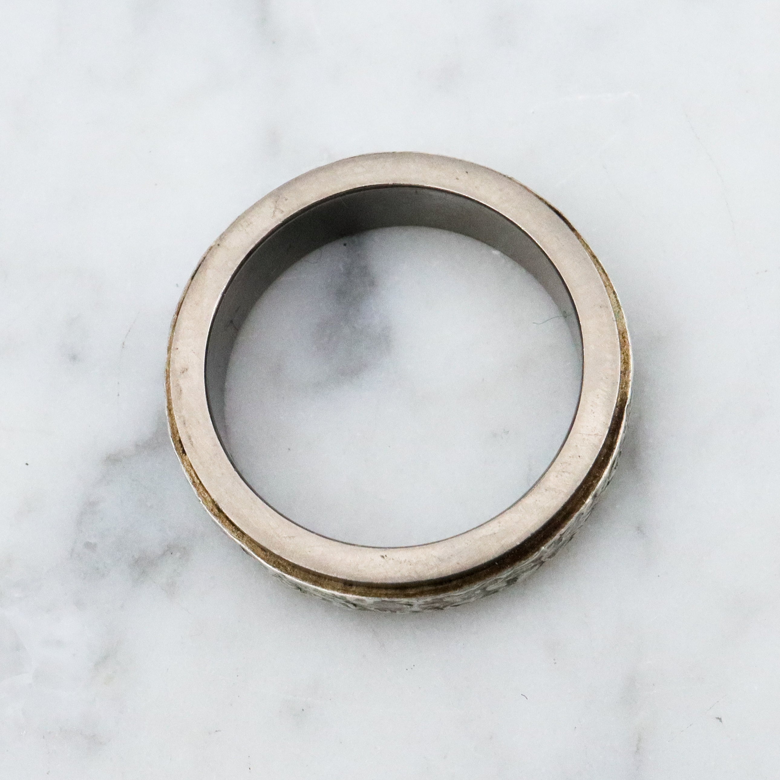 vintage textured titanium band, size 8