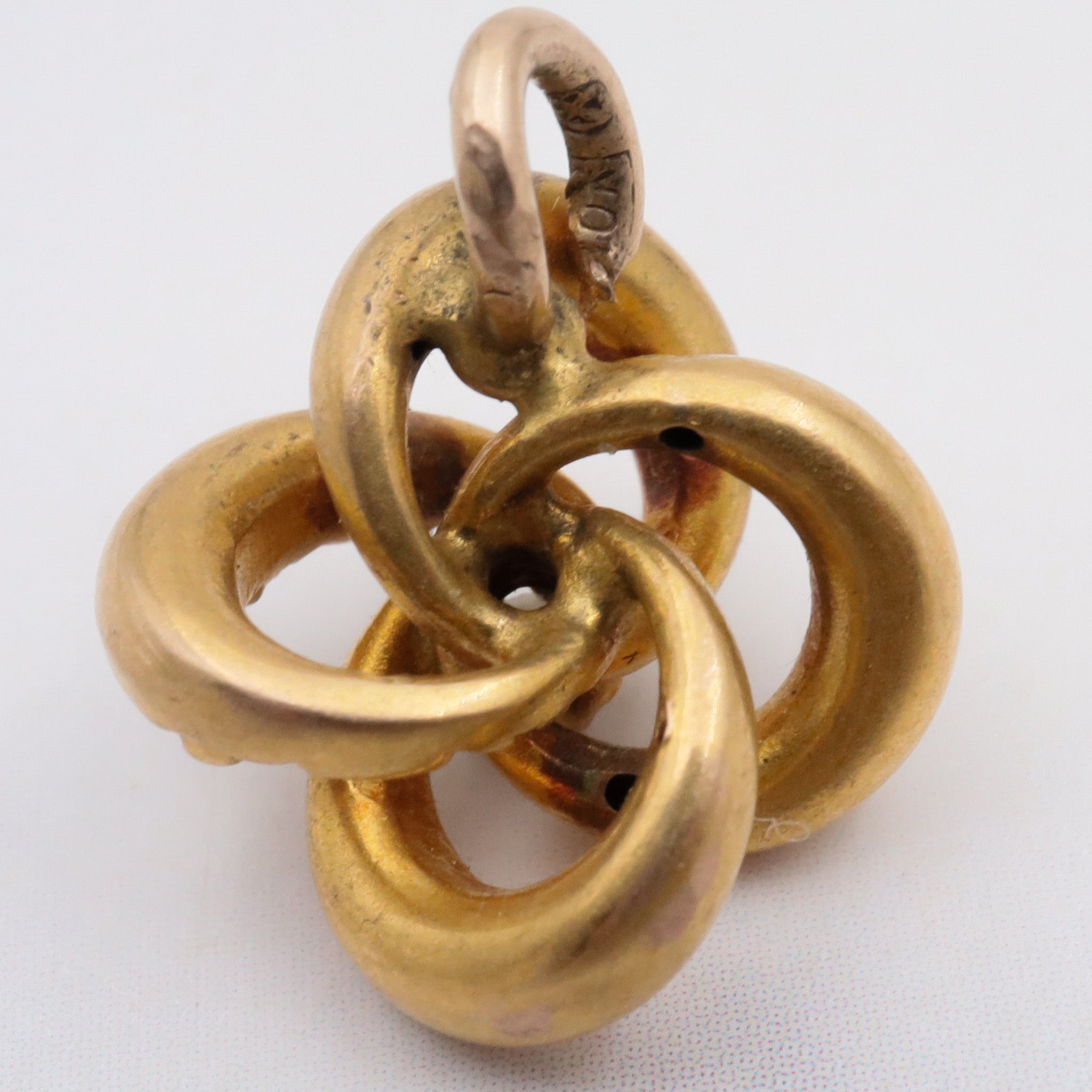 Vintage 10k gold seed pearl stick pin conversion charm