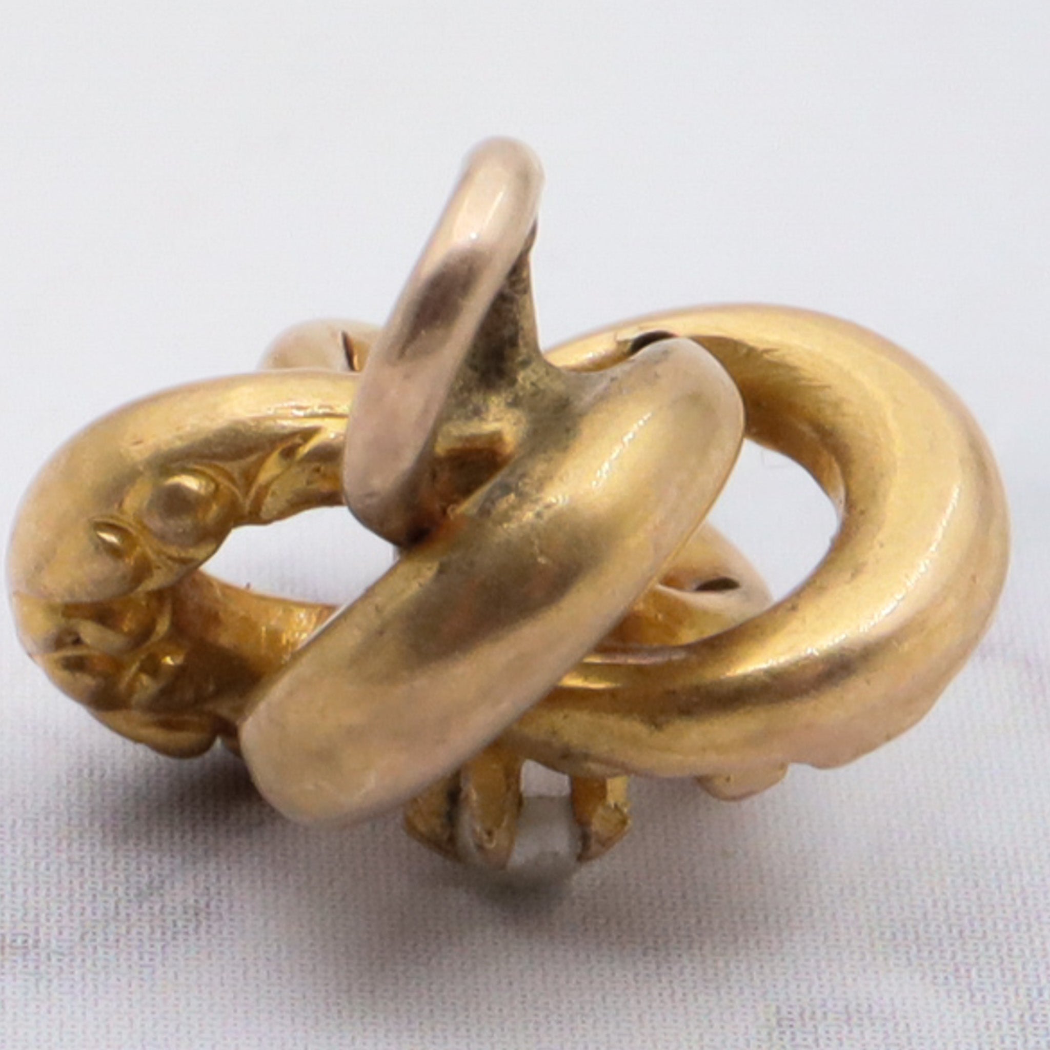 Vintage 10k gold seed pearl stick pin conversion charm