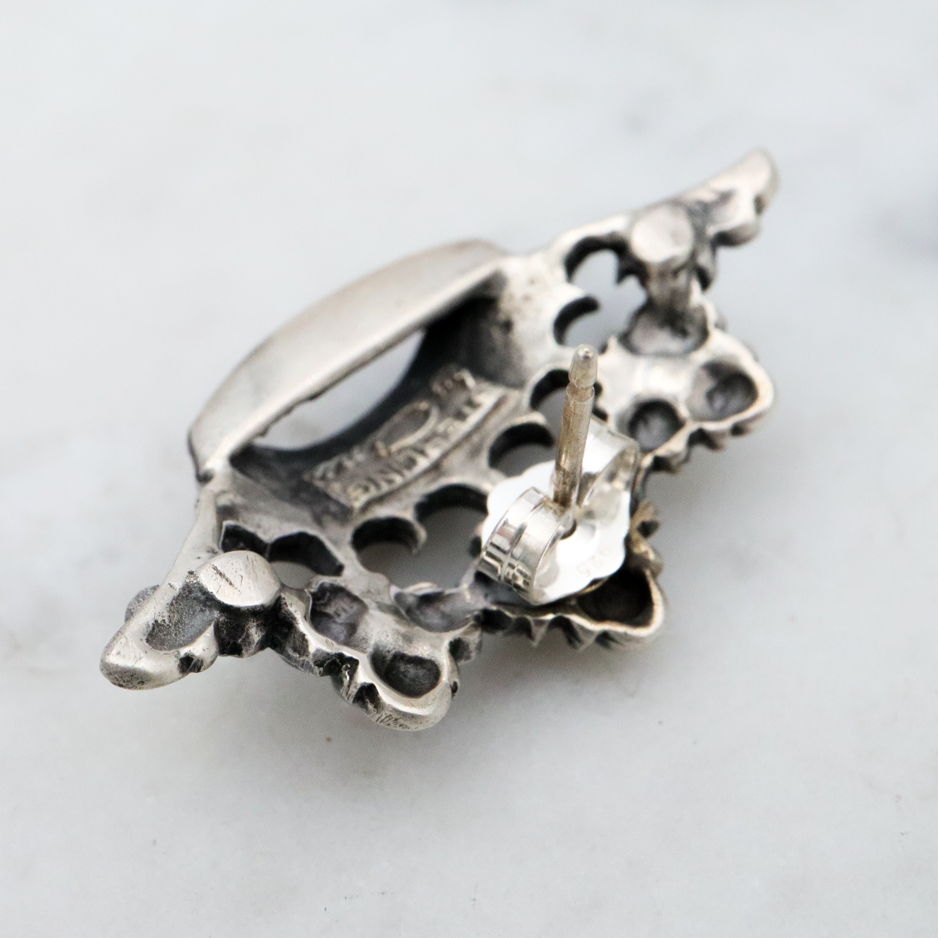 Vintage MCM Guglielmo Cini sterling crown earrings