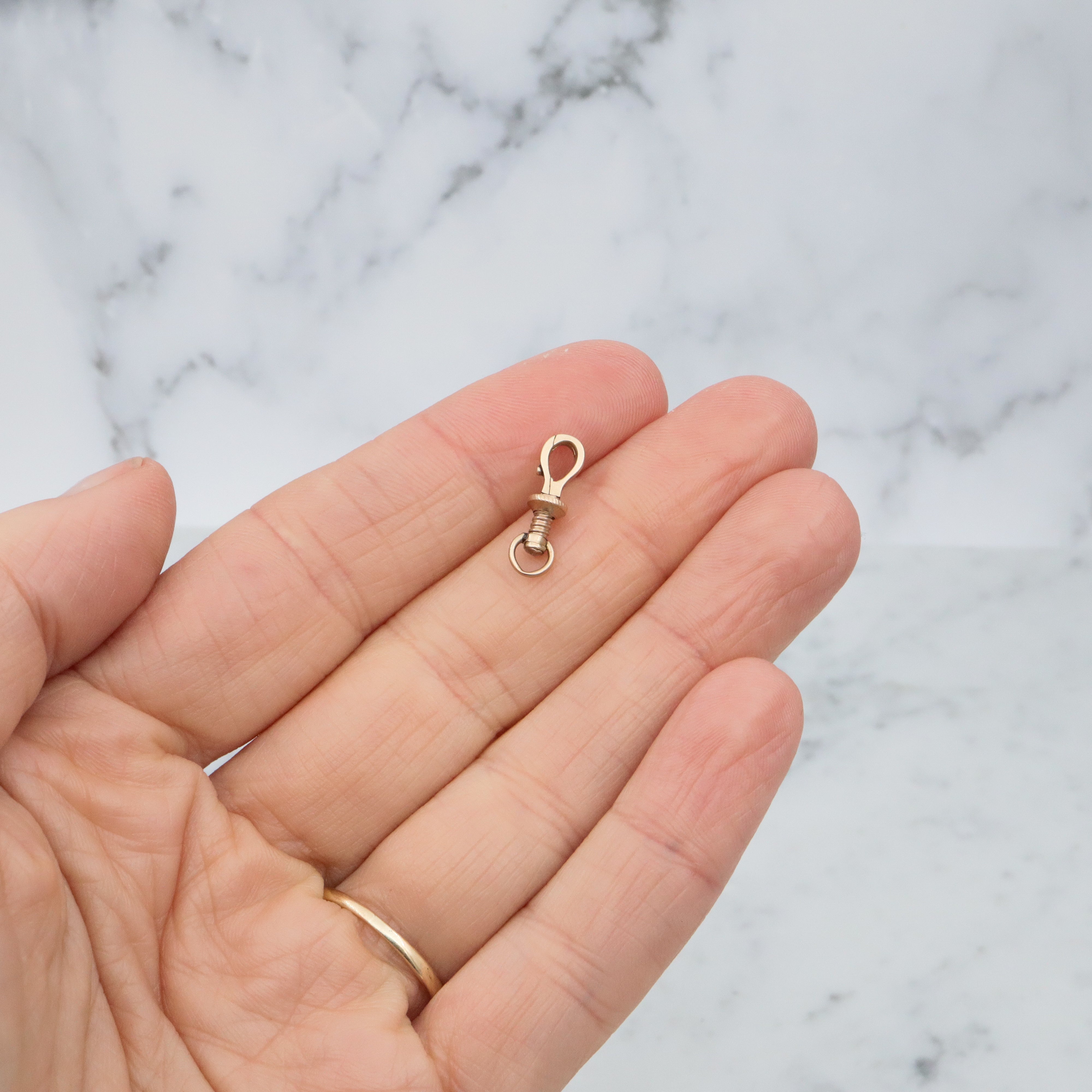 Rare Antique Victorian 14kk gold hinged dog clip clasp