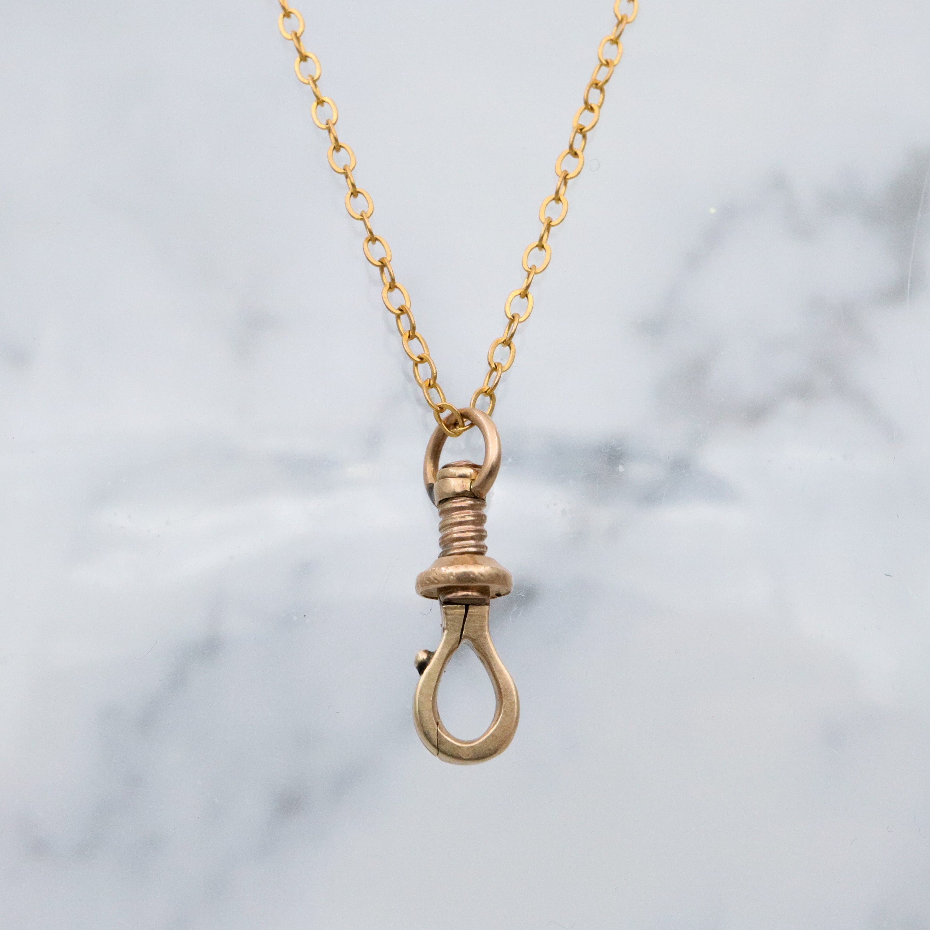 Rare Antique Victorian 14kk gold hinged dog clip clasp