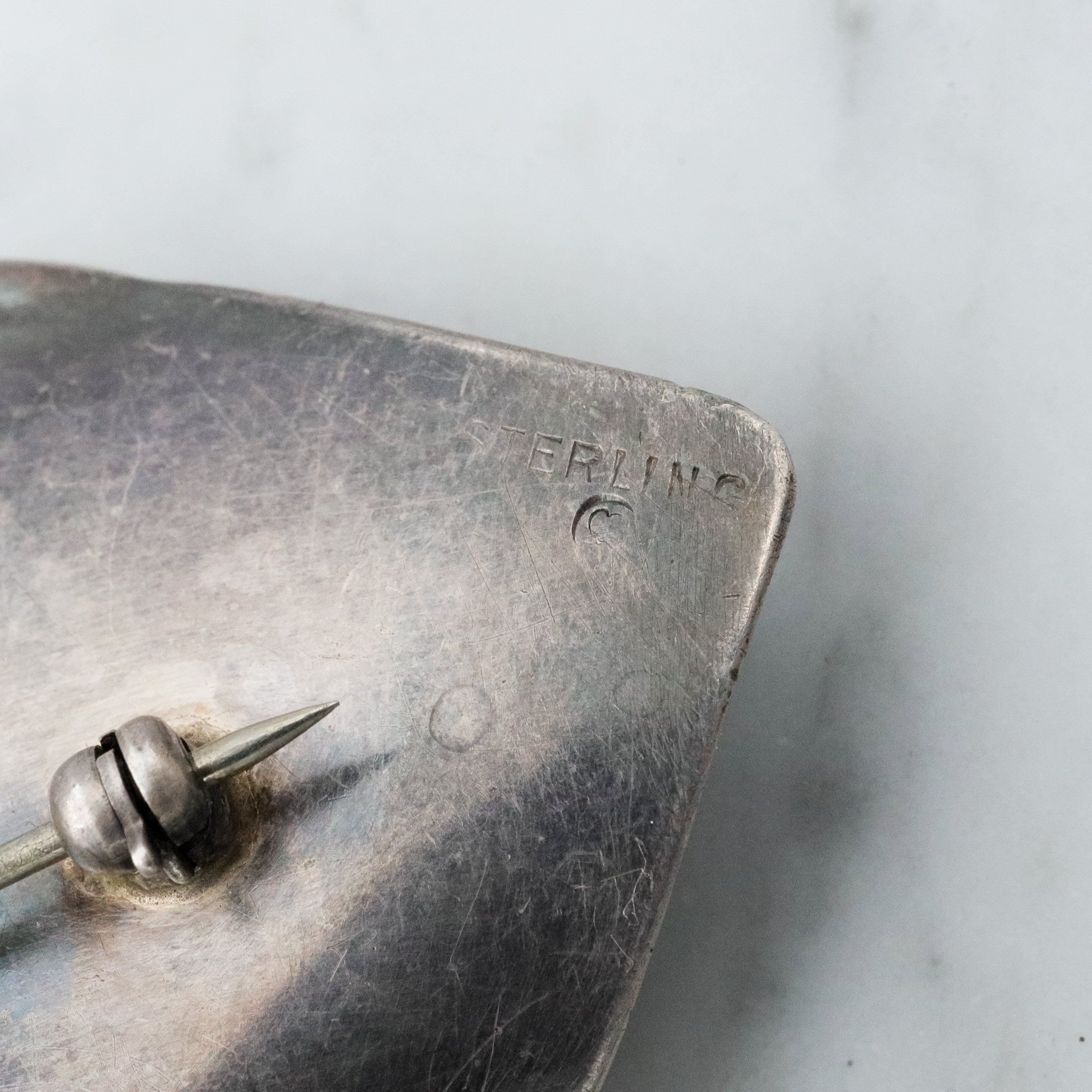 MCM handmade sterling agate druzy flower brooch