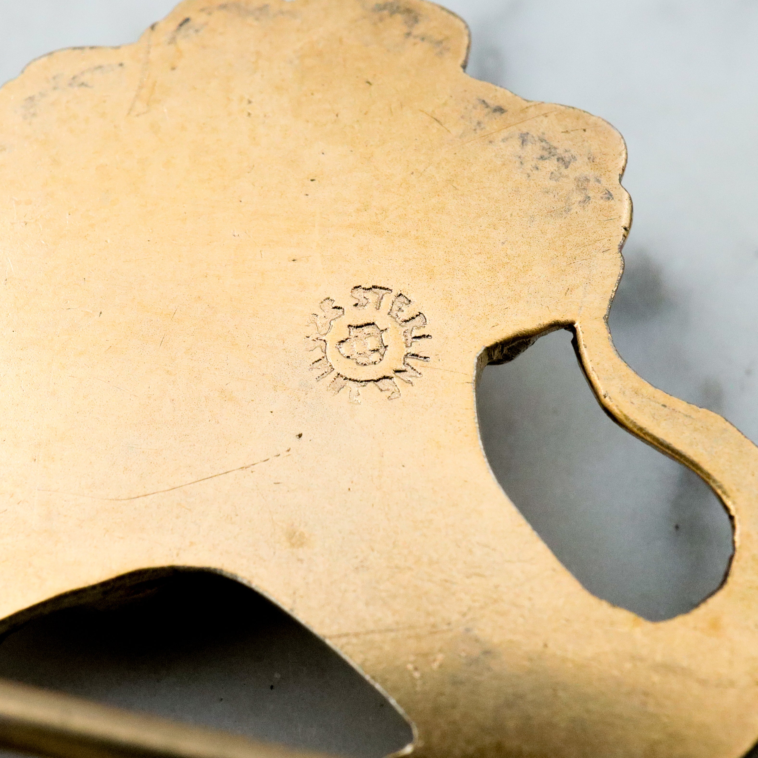 Large Antique Art Nouveau Unger Brothers vermeil sterling carnation brooch