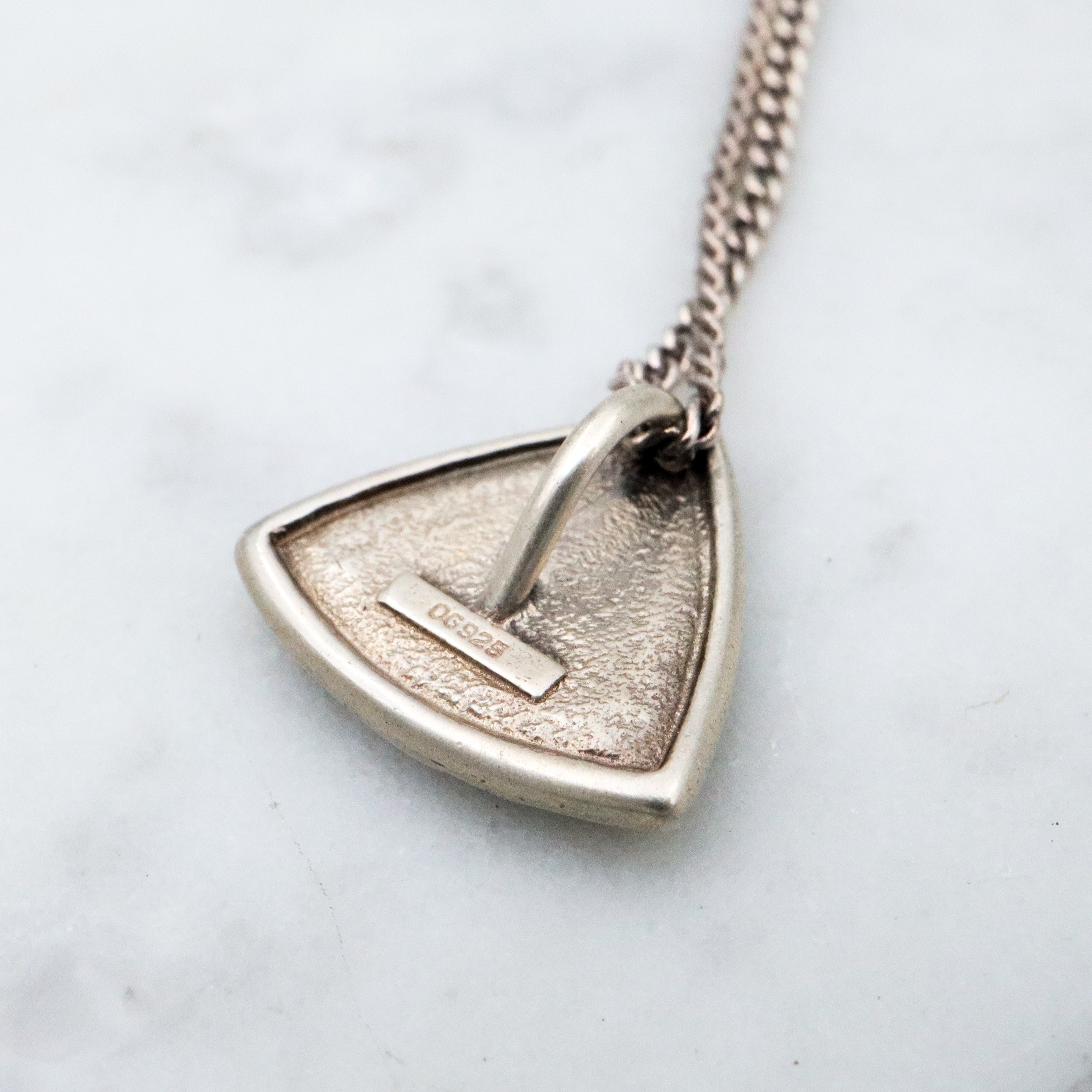 Modern naturalist handmade sterling pendant necklace