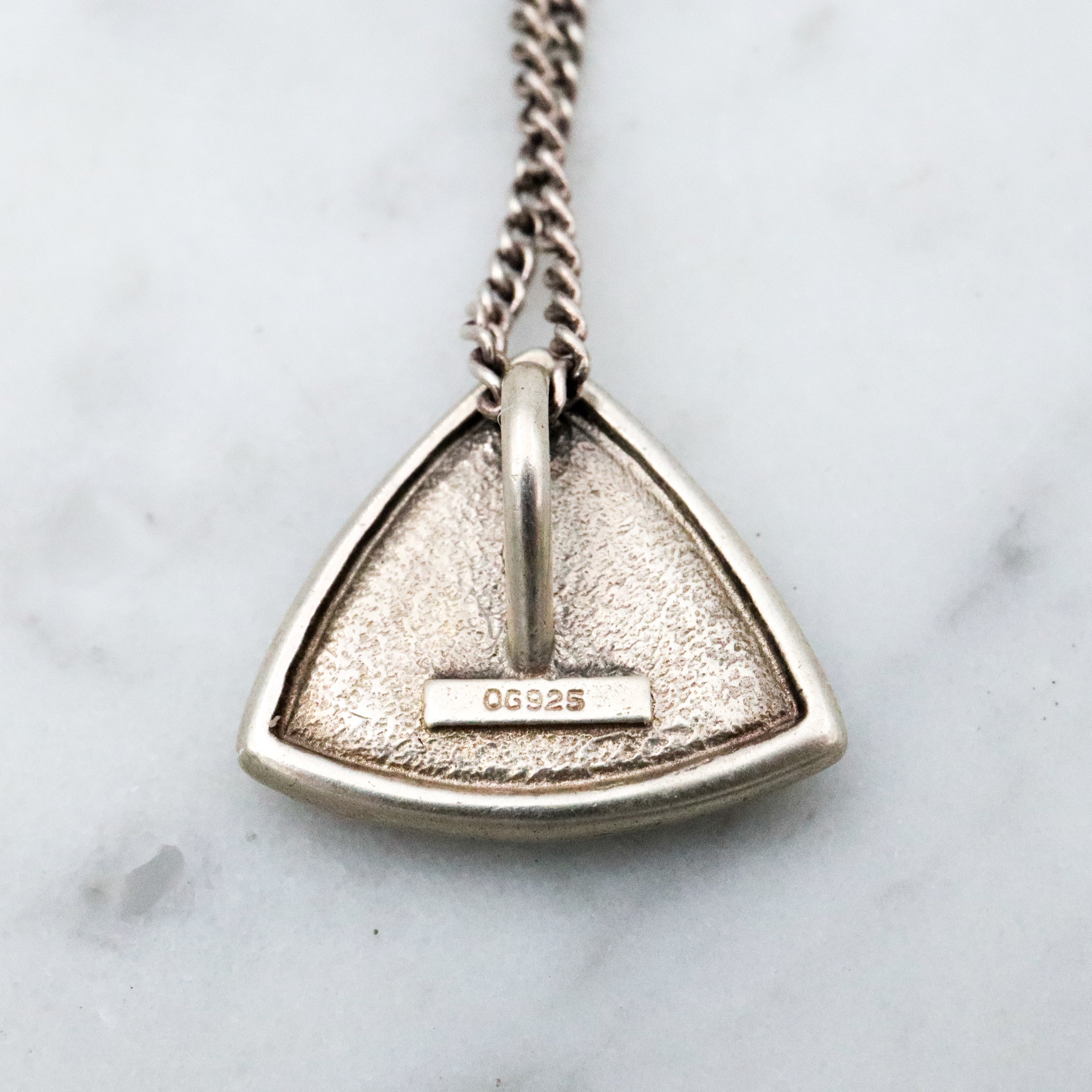 Modern naturalist handmade sterling pendant necklace