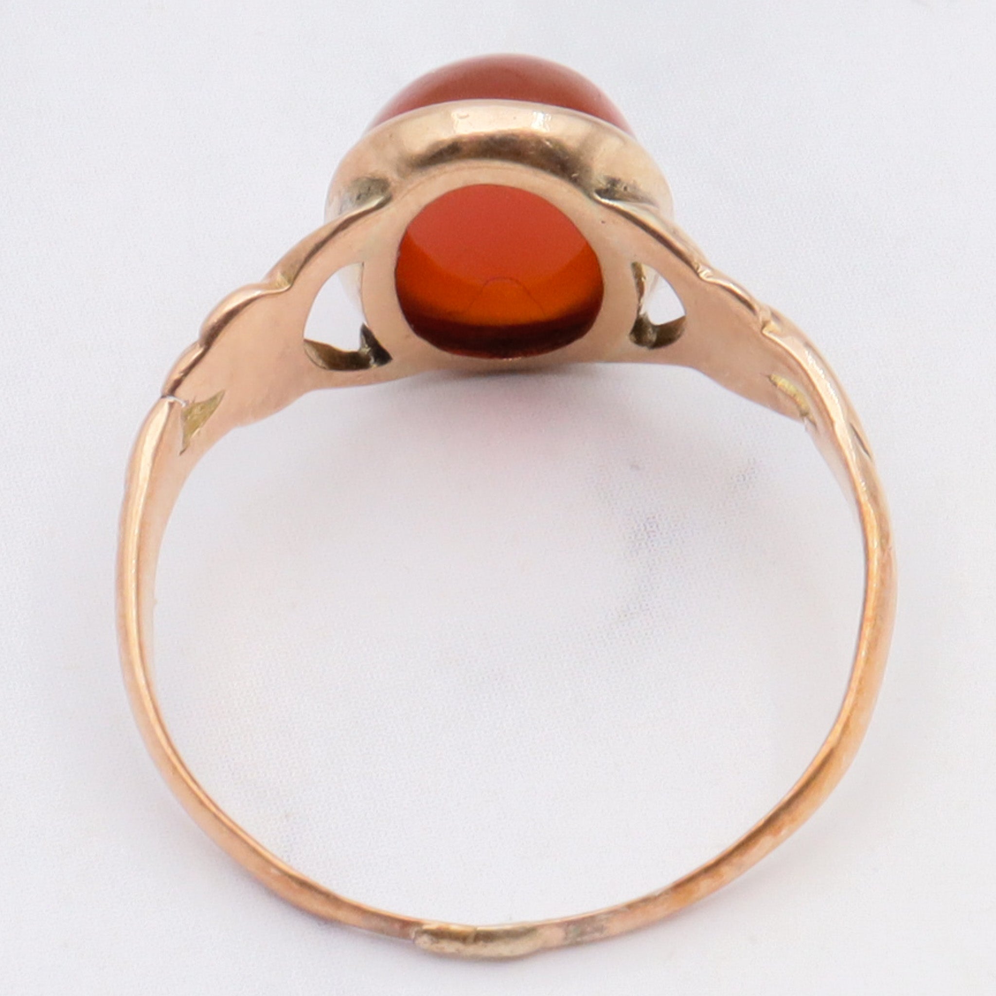 Antique victorian 10k gold carnelian ring, size 5