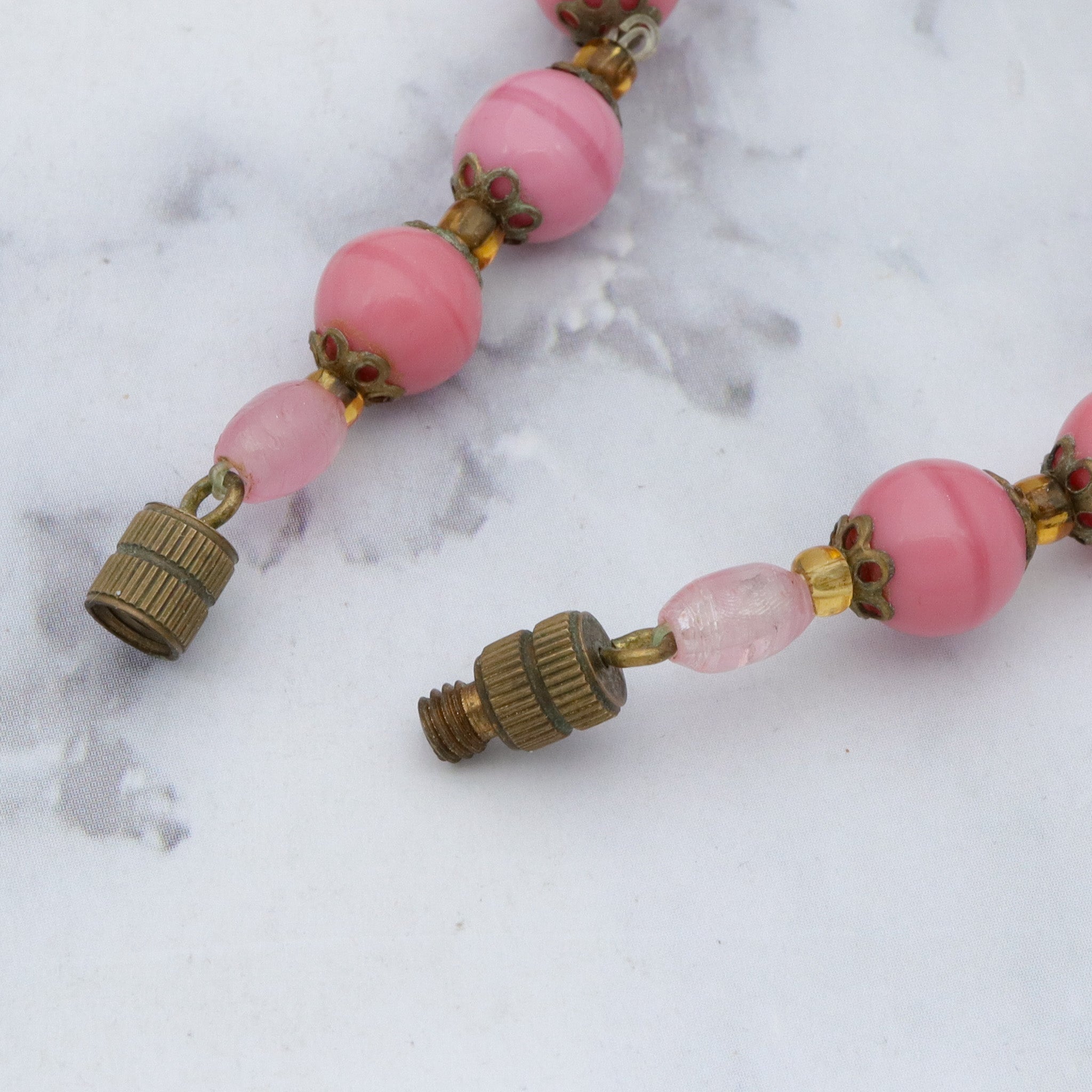 Mid Century Venetian glass flower necklace