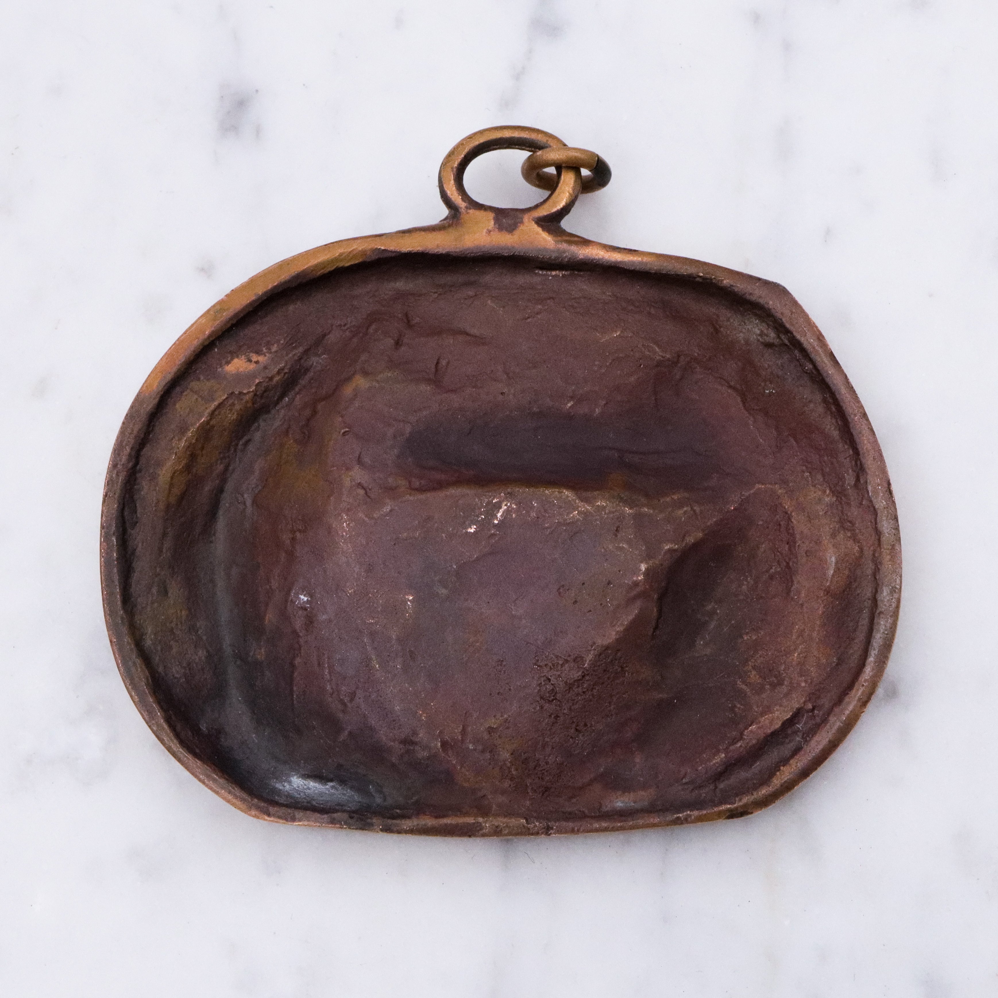 Mid Century Henri Nogaret designed copper and brass cuff bracelet & pendant set