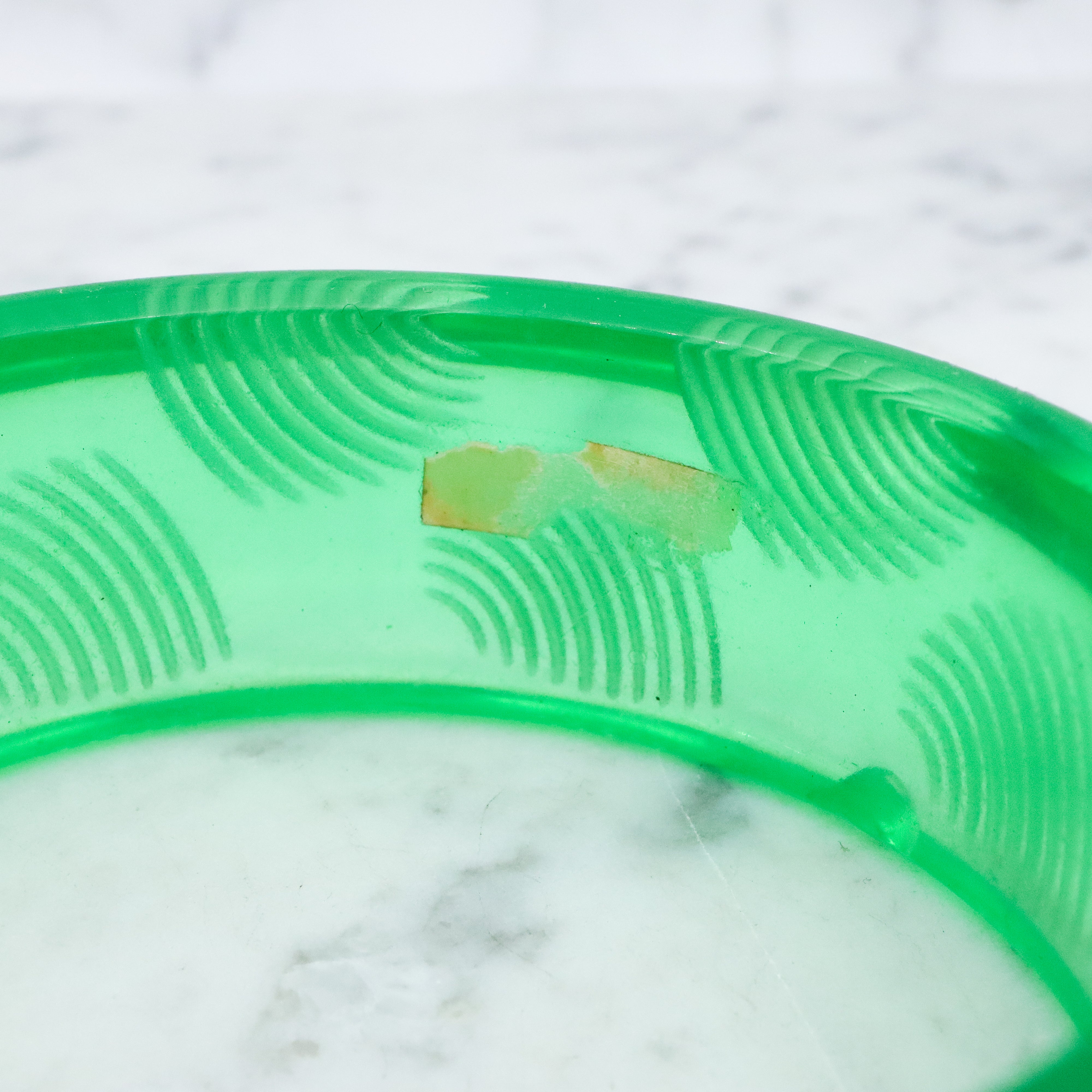 Pair of Bill Schiffer Mid Century carved lucite chunky bangle bracelets