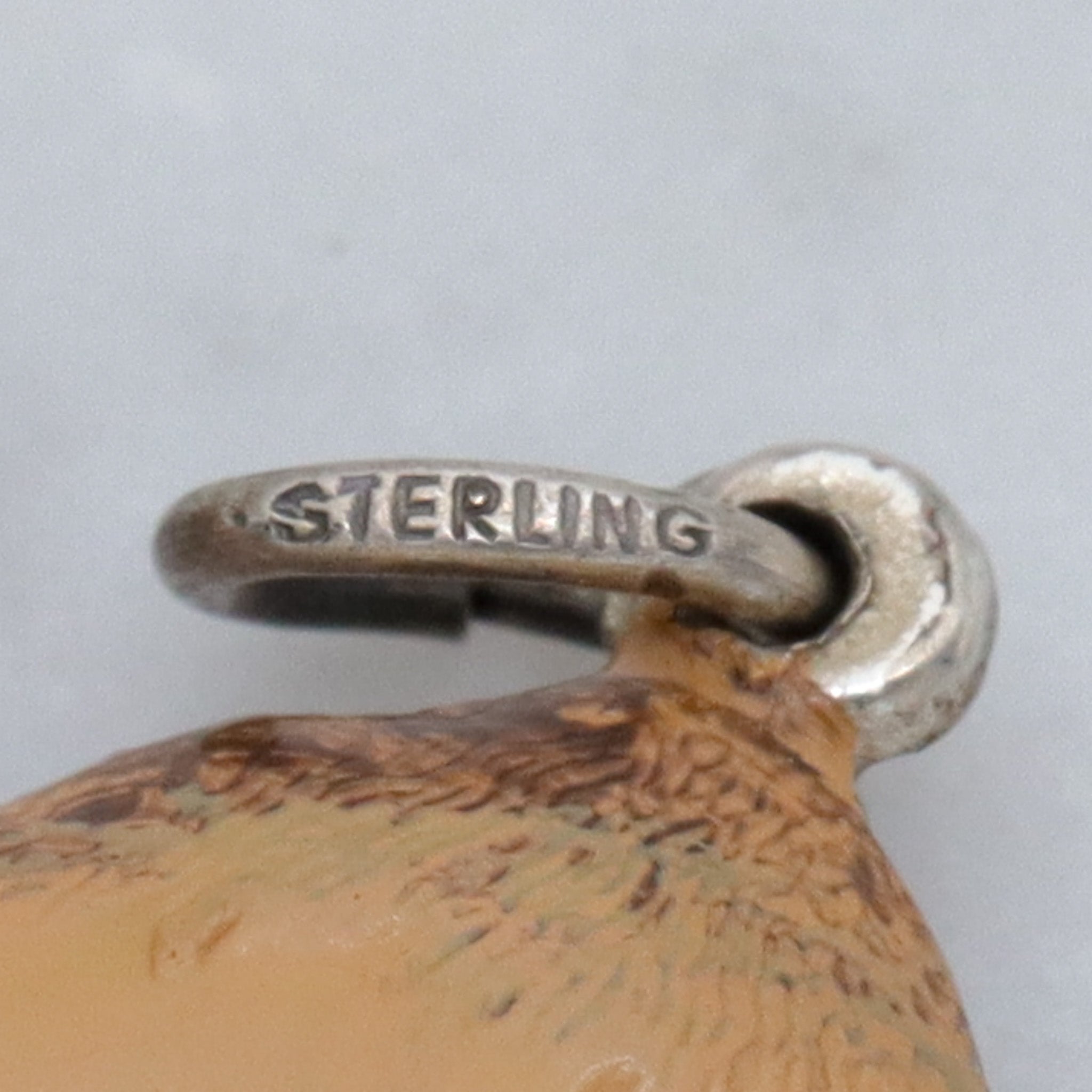 Antique enameled sterling figural camel pendant