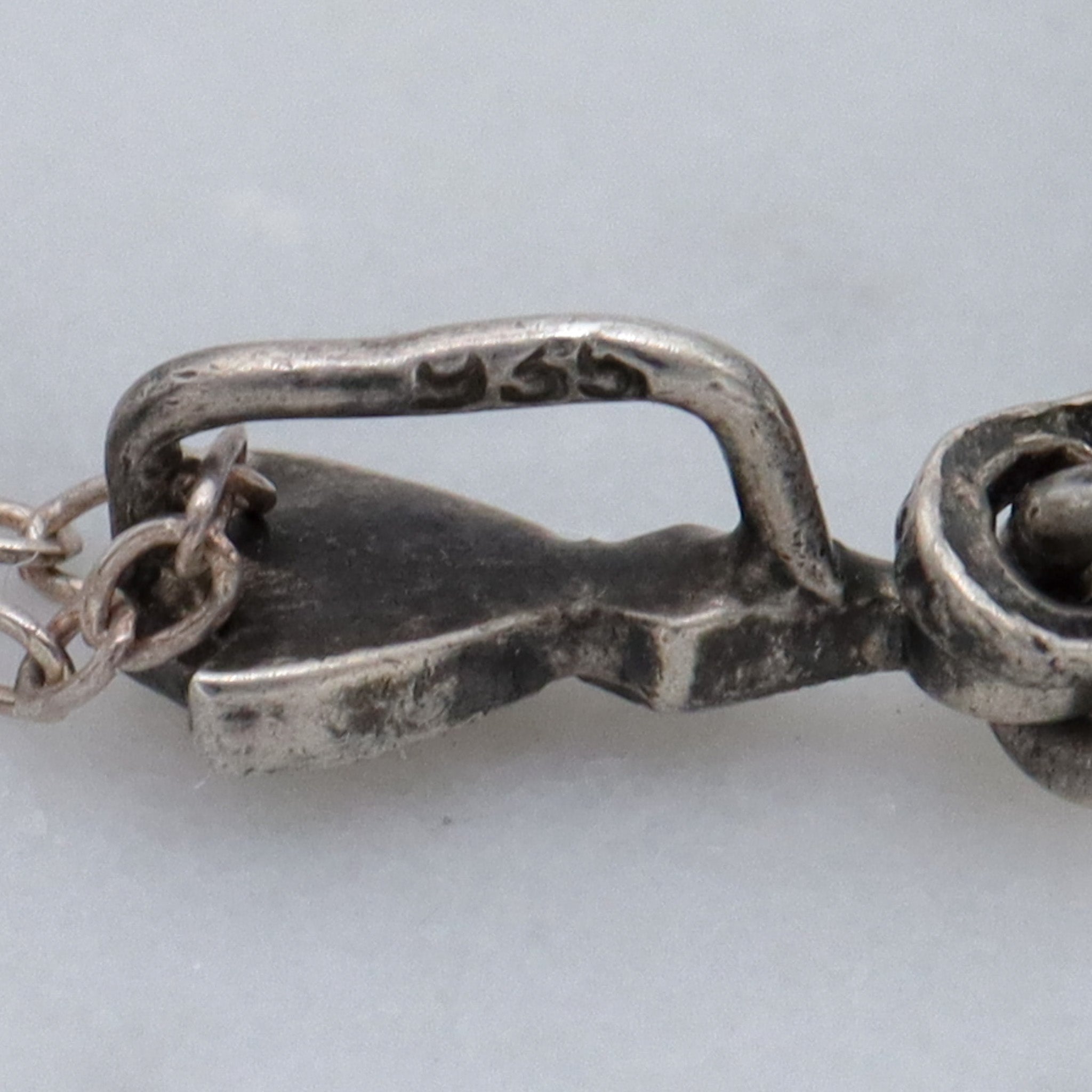 Antique enameled sterling figural camel pendant