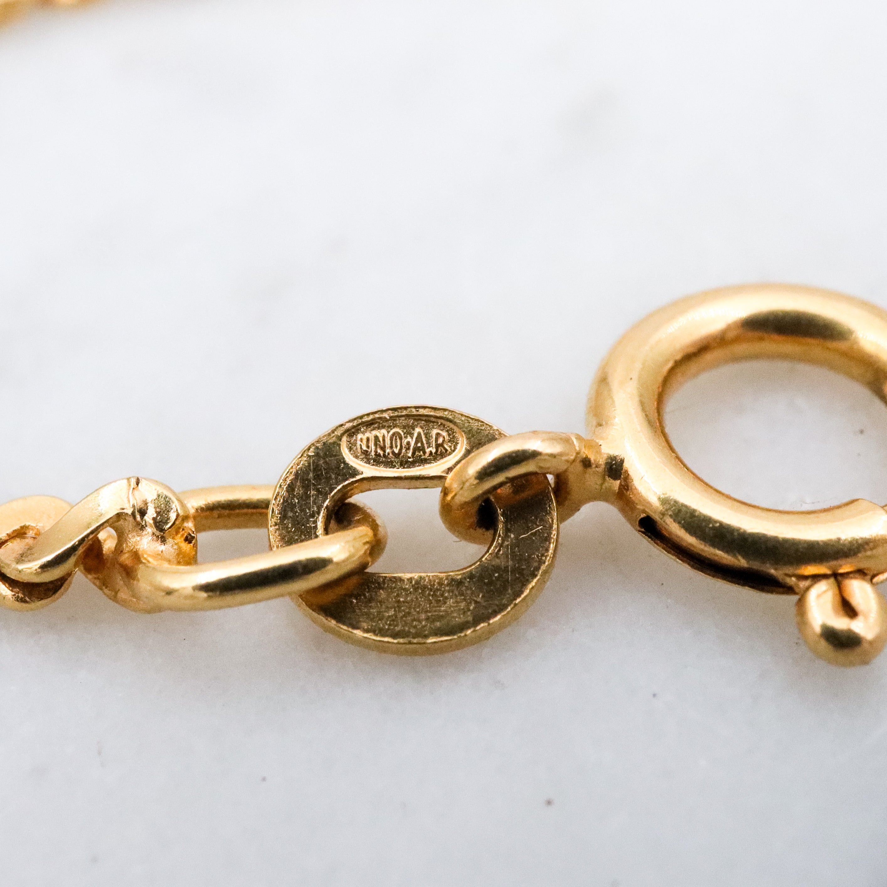 Mid Century UNOAERRE 18k serpentine chain 20"