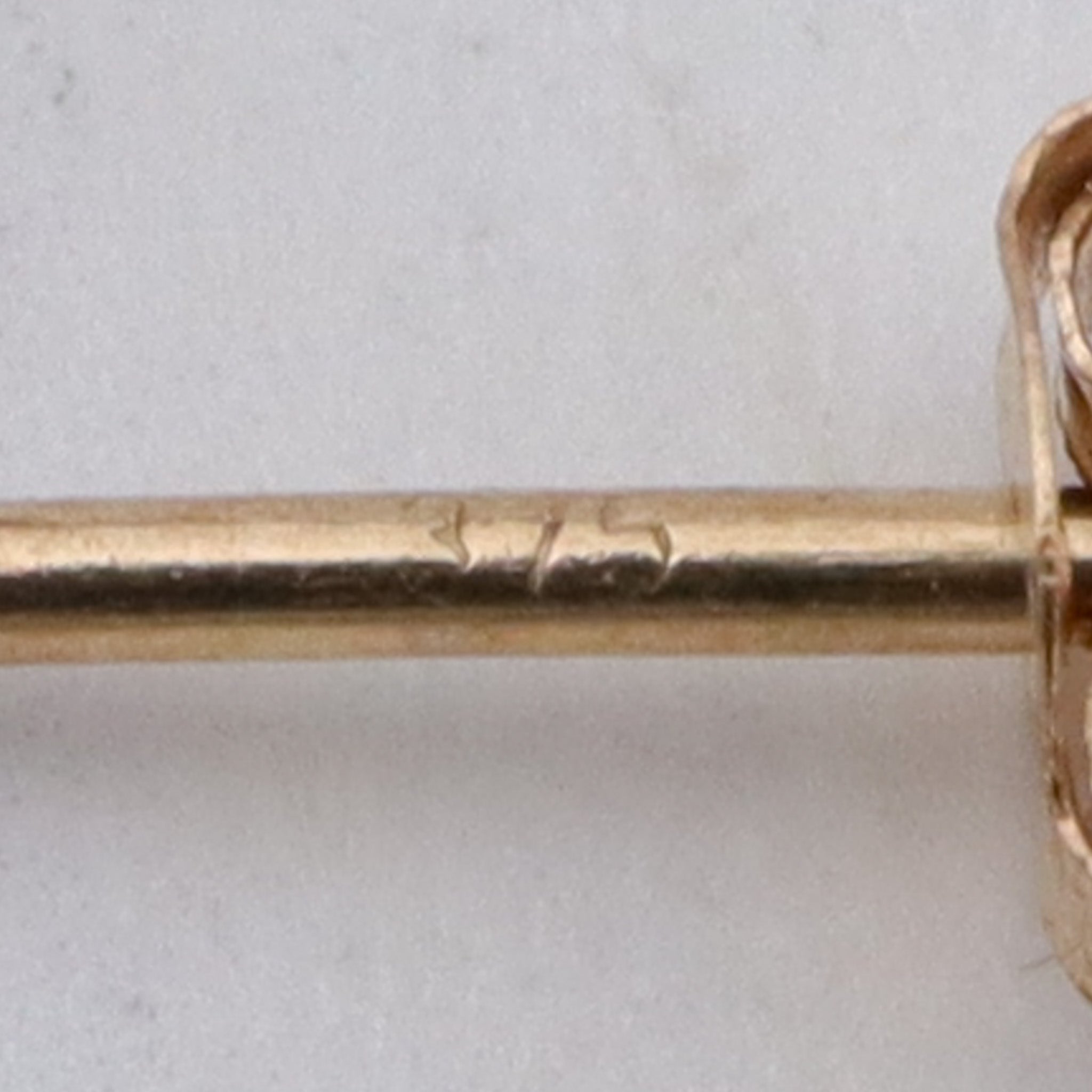 Retro 10k gold two-toned cubic zirconia earrings