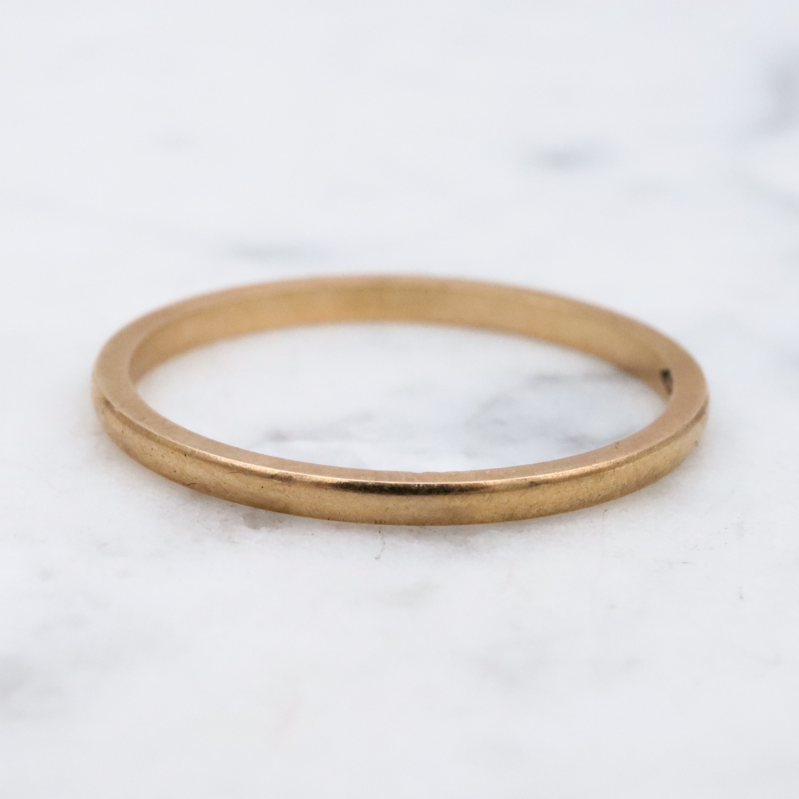 Vintage Bridal Craft 14k gold flat edged wedding band, sz 7.25