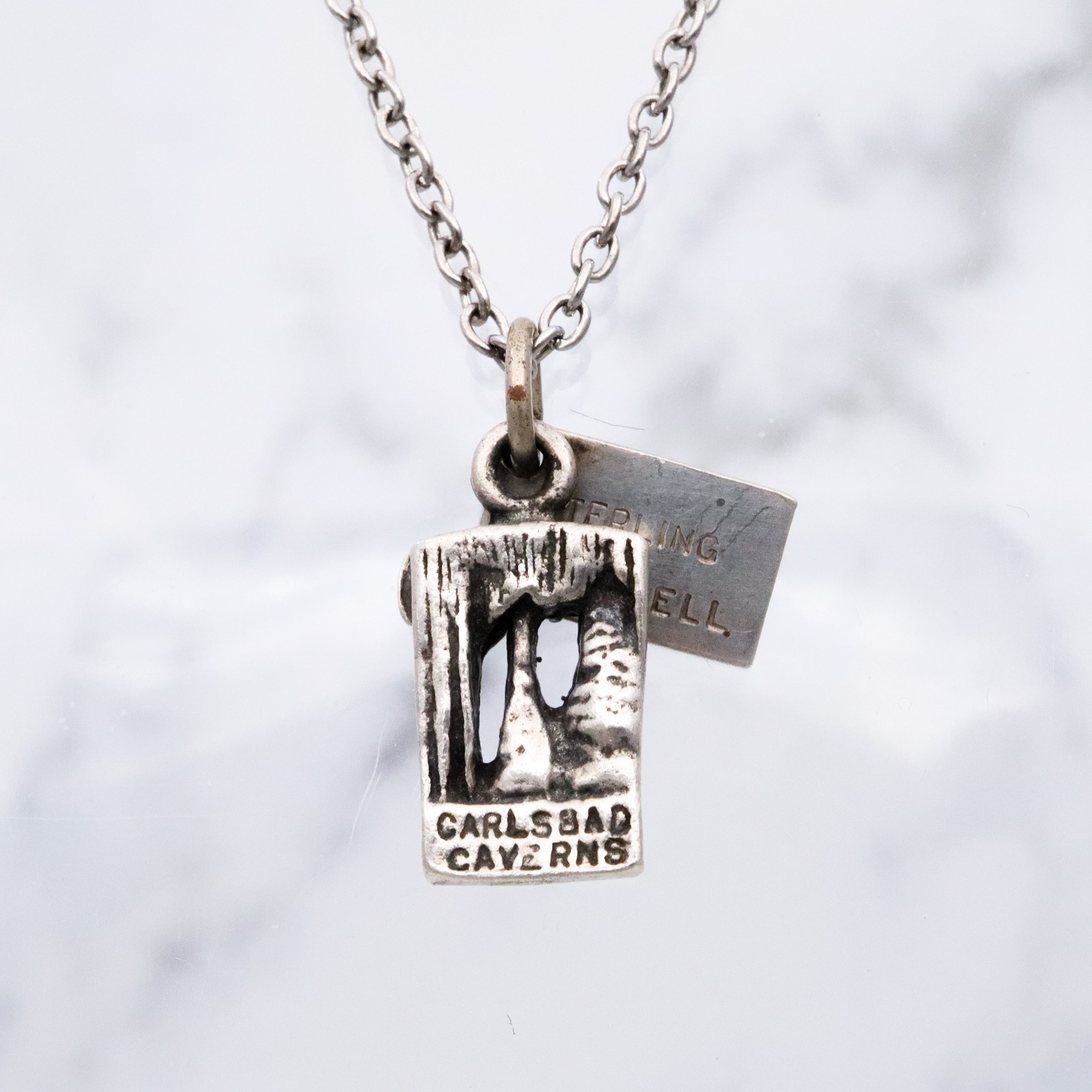 Vintage sterling Carlsbad Caverns pendant charm