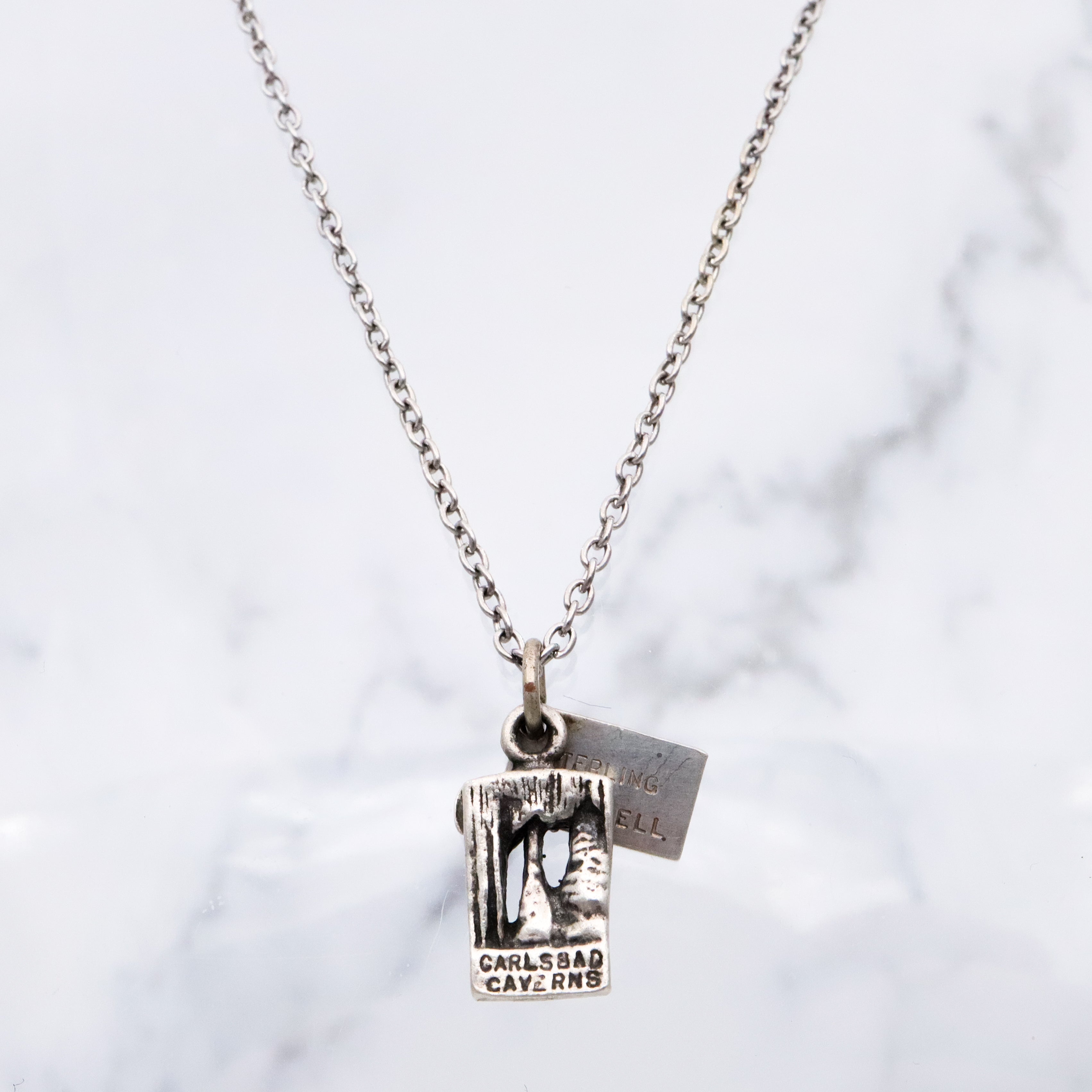 Vintage sterling Carlsbad Caverns pendant charm