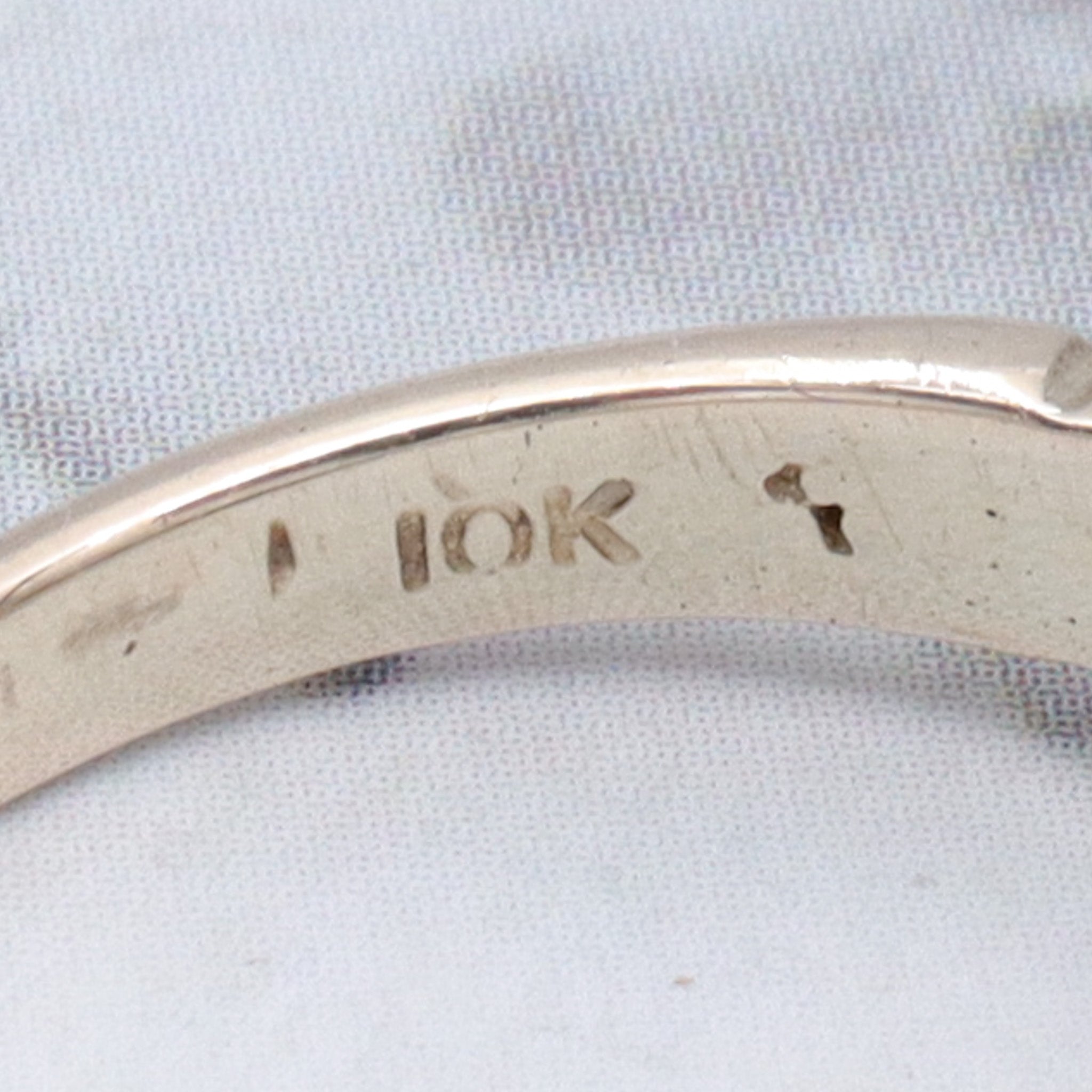 Antique Victorian white & yellow 10k gold rose cut diamond cluster ring, sz 5.75