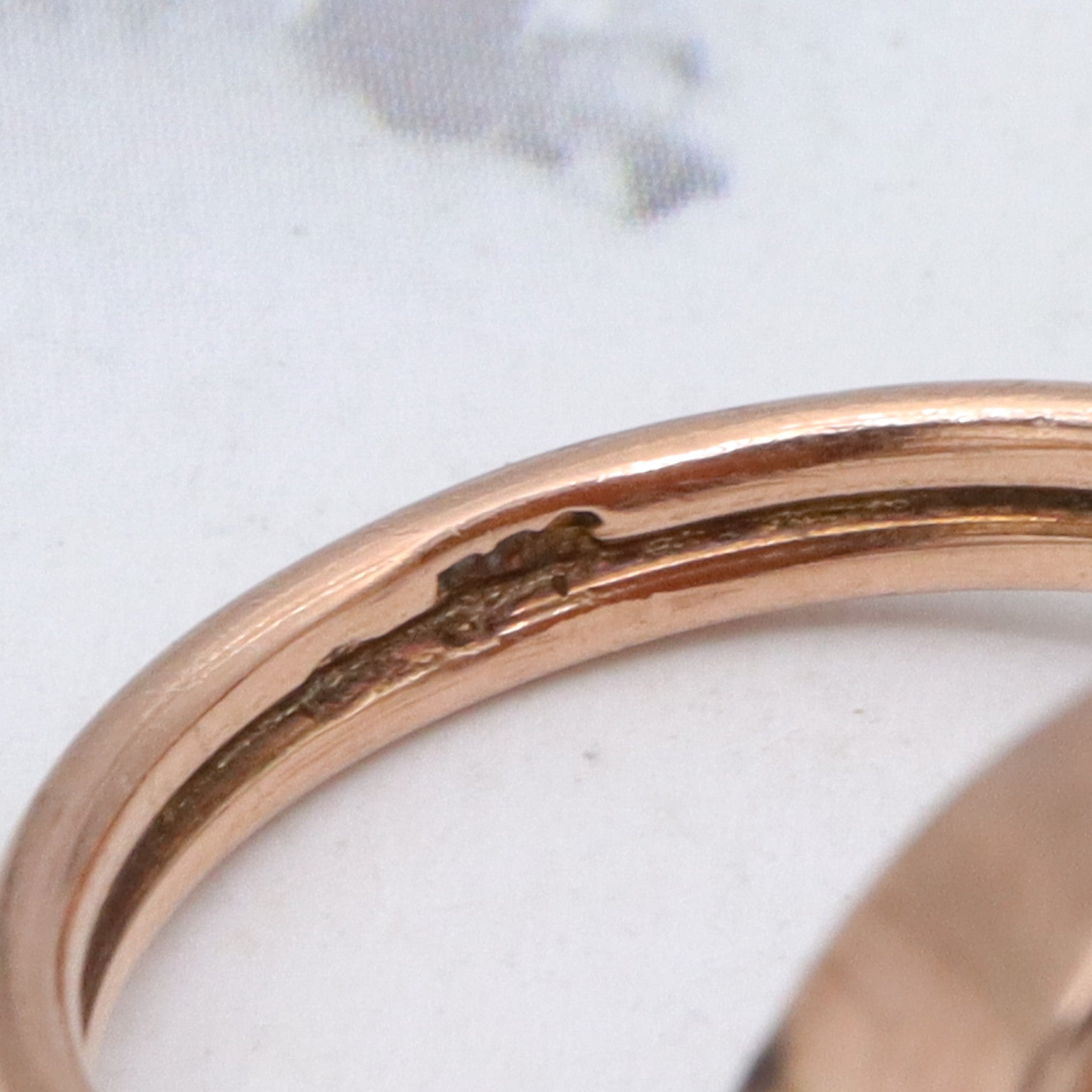 Antique Victorian 9k gold shell cameo ring, sz 6.75