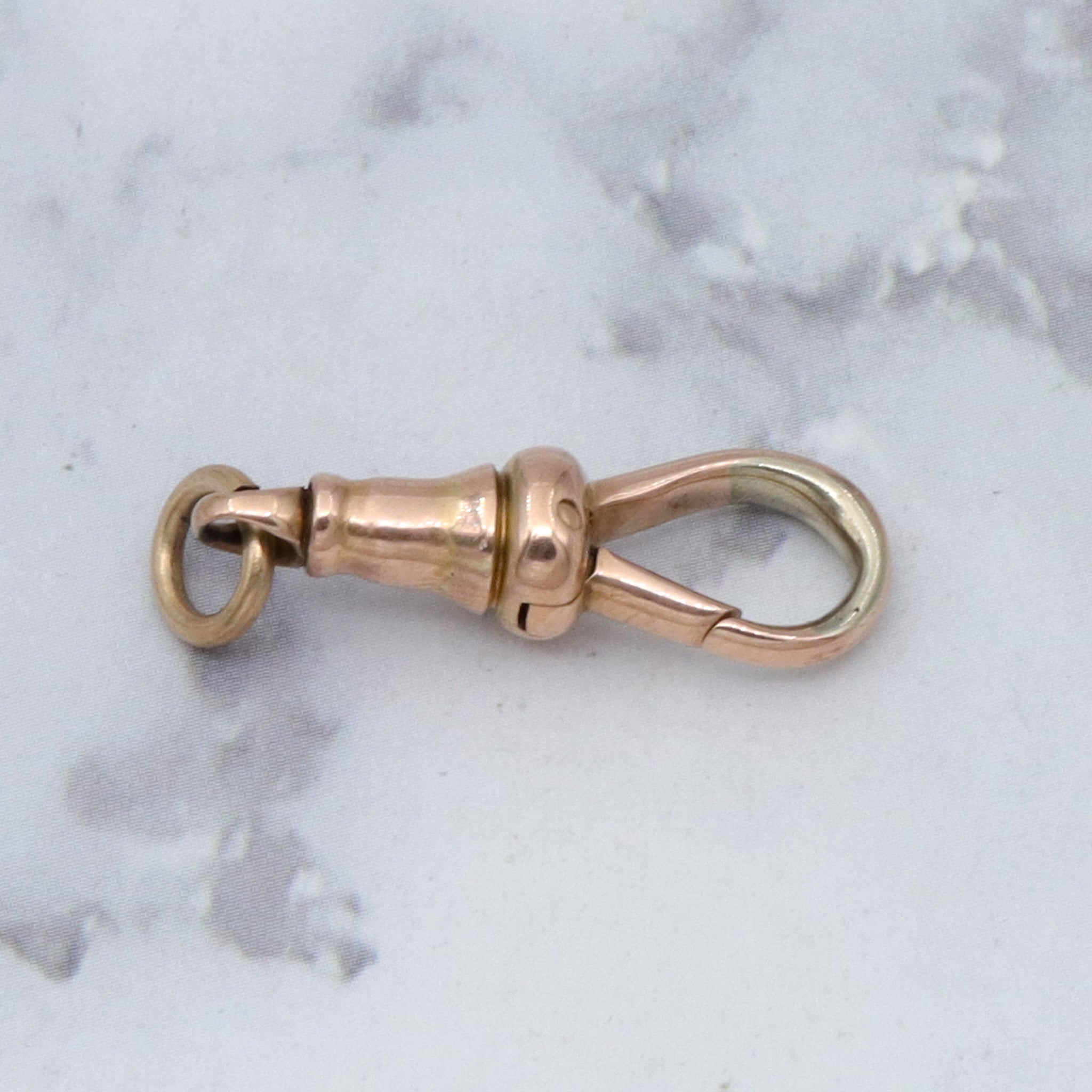 Antique Victorian 14k gold swiveling dog clip clasp