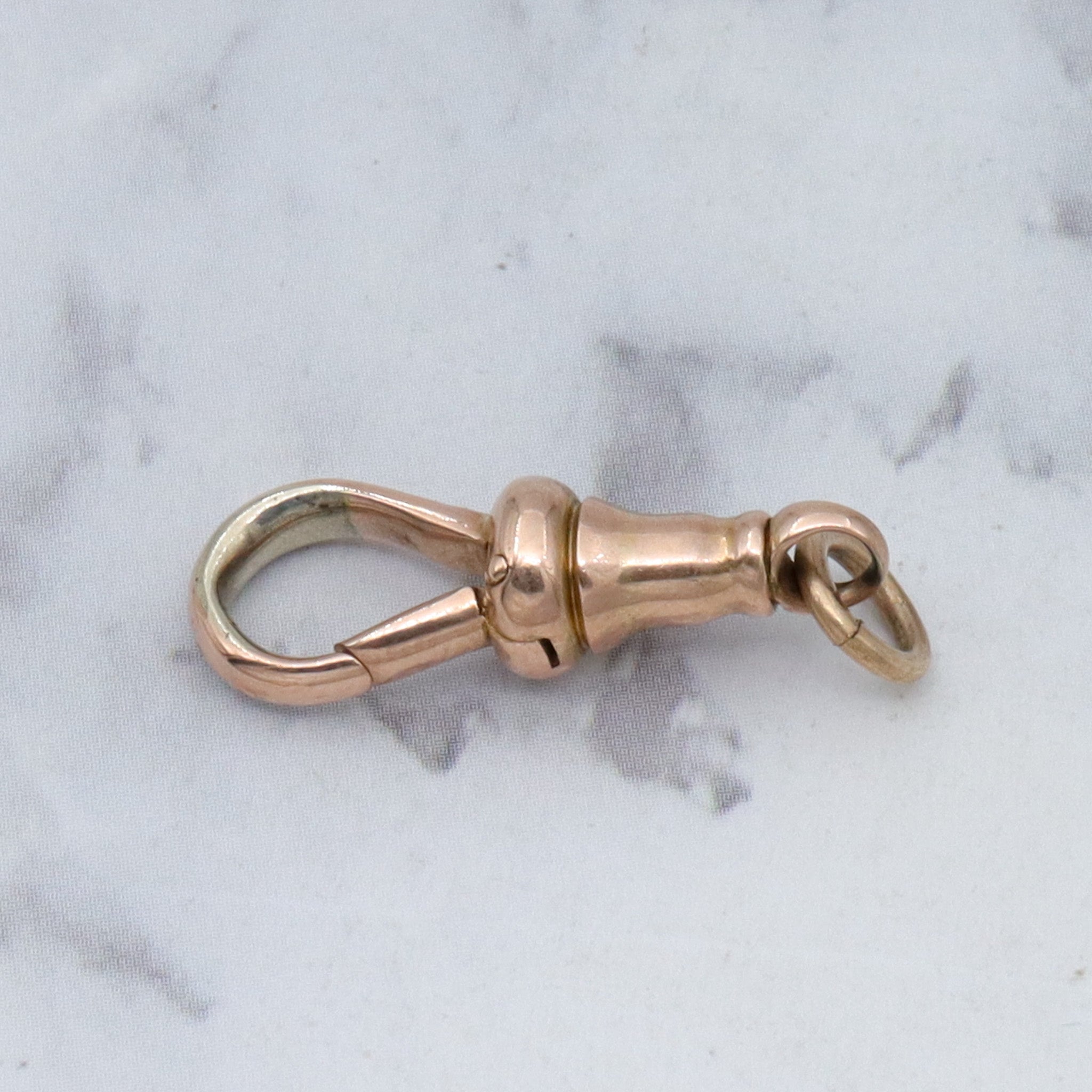 Antique Victorian 14k gold swiveling dog clip clasp