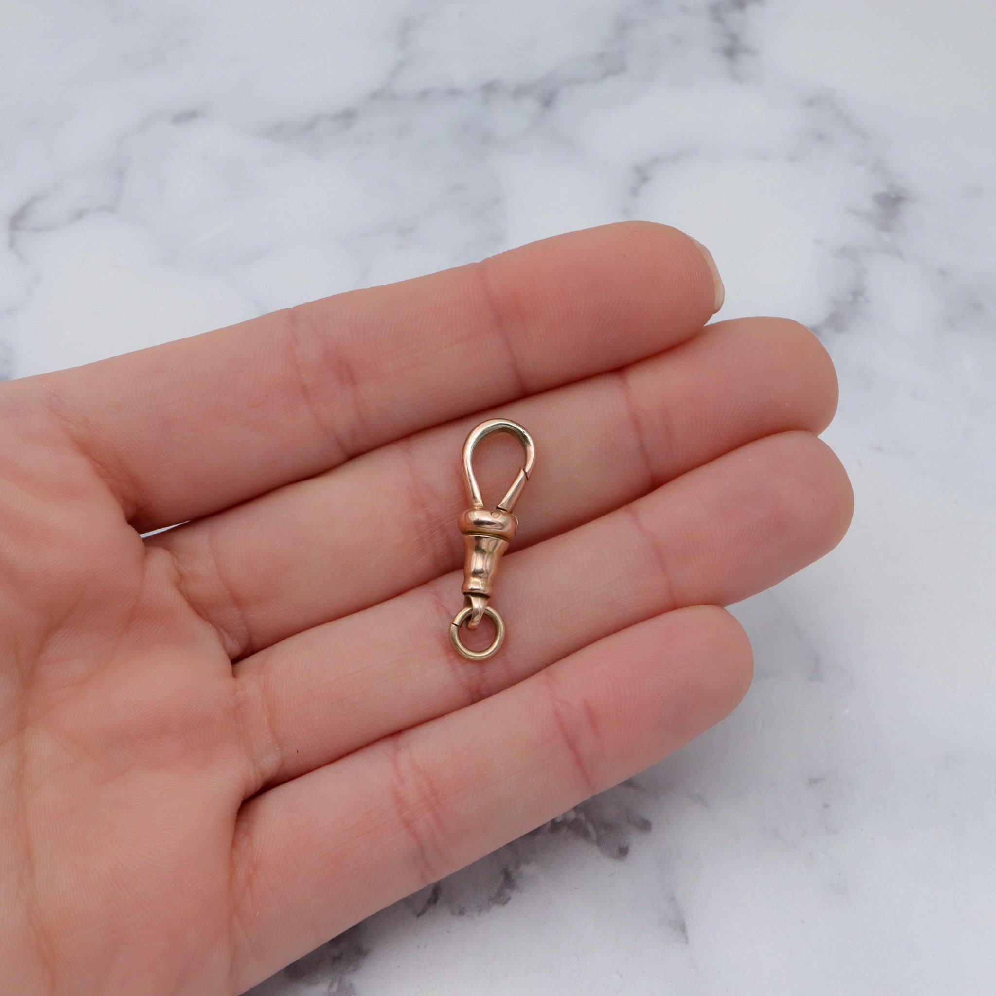 Antique Victorian 14k gold swiveling dog clip clasp