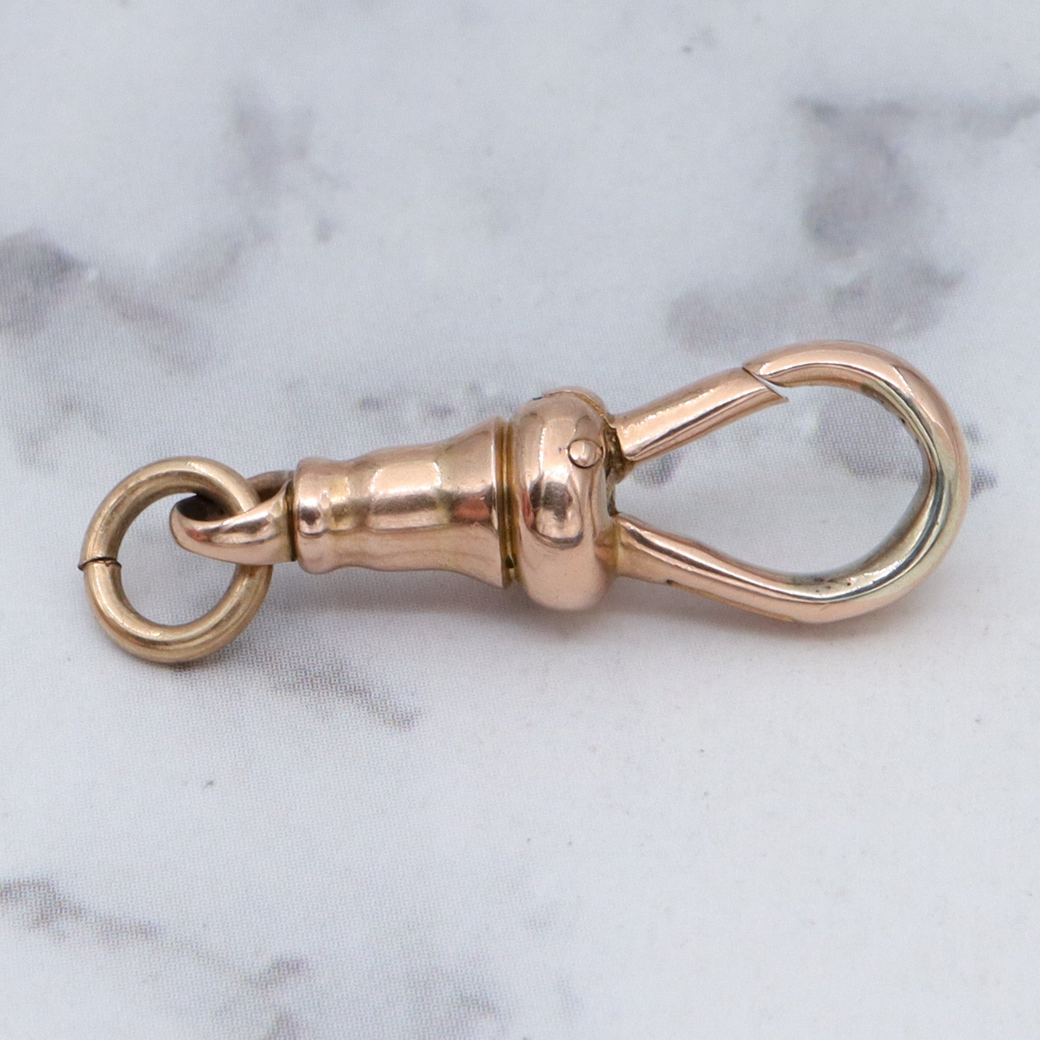 Antique Victorian 14k gold swiveling dog clip clasp