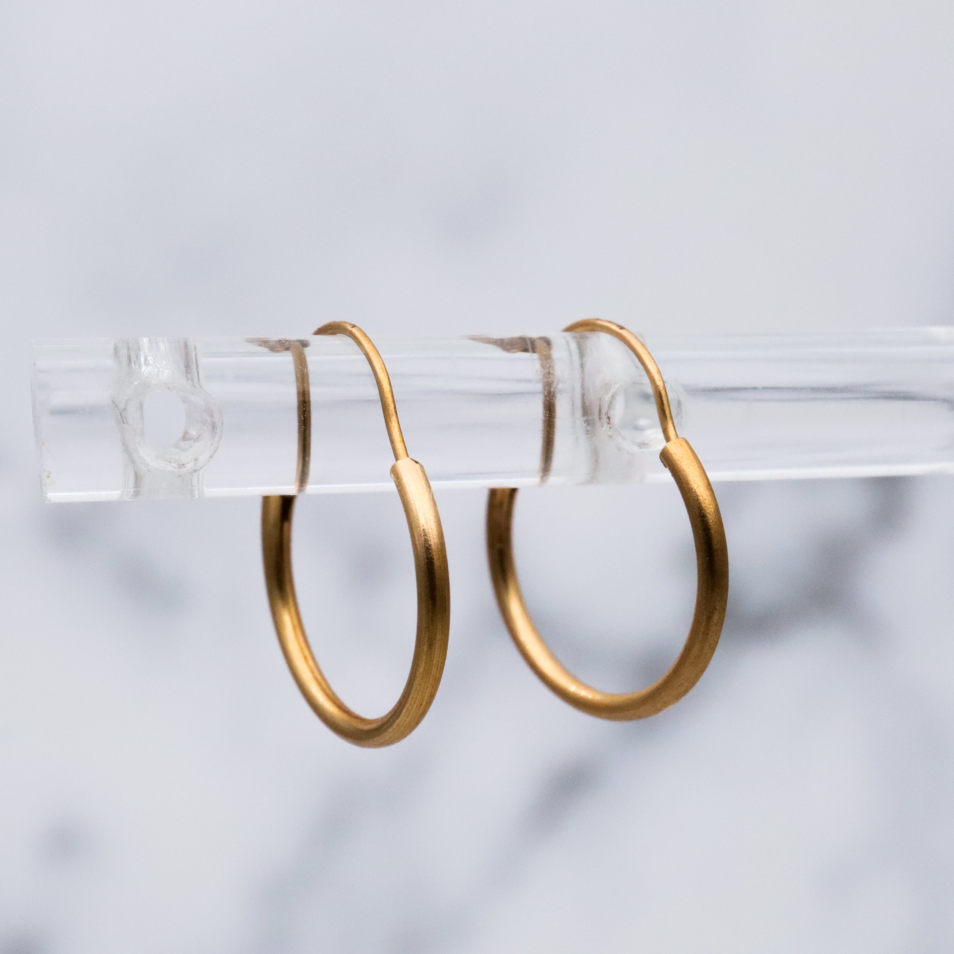 Simple Vintage petite gold filled hoops