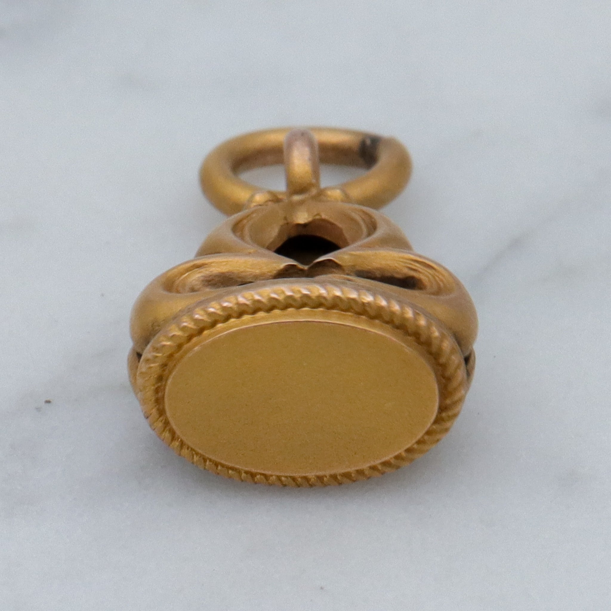 Antique Victorian gilt metal fob seal pendant