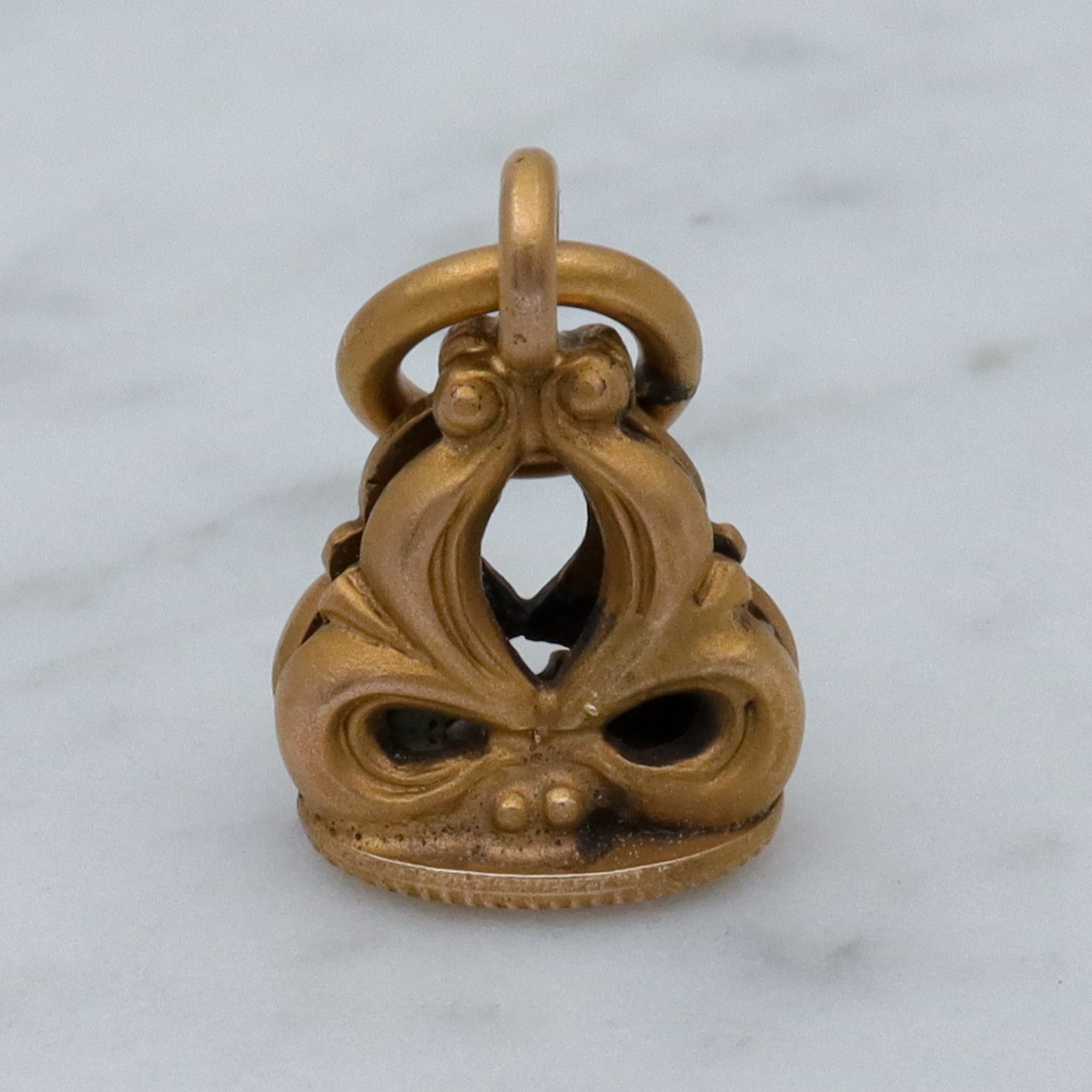 Antique Victorian gilt metal fob seal pendant