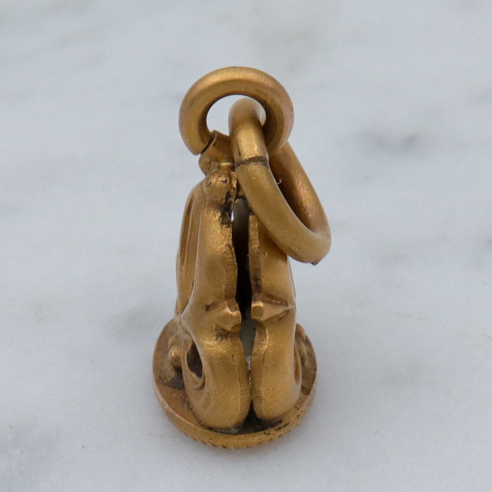 Antique Victorian gilt metal fob seal pendant