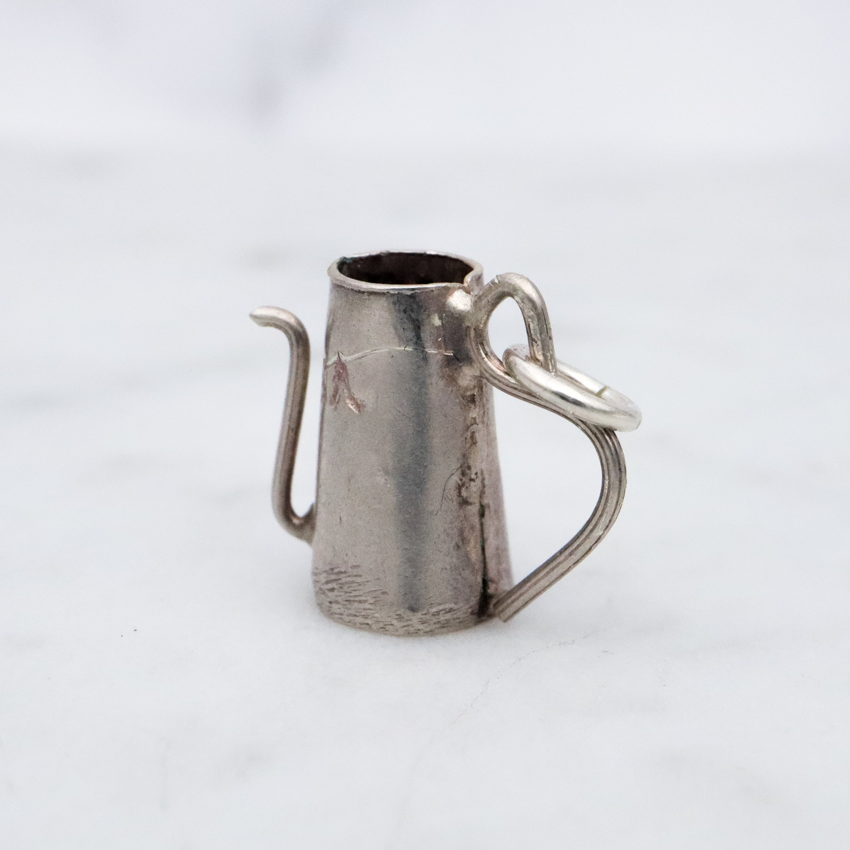 Antique sterling watering can pitcher charm pendant