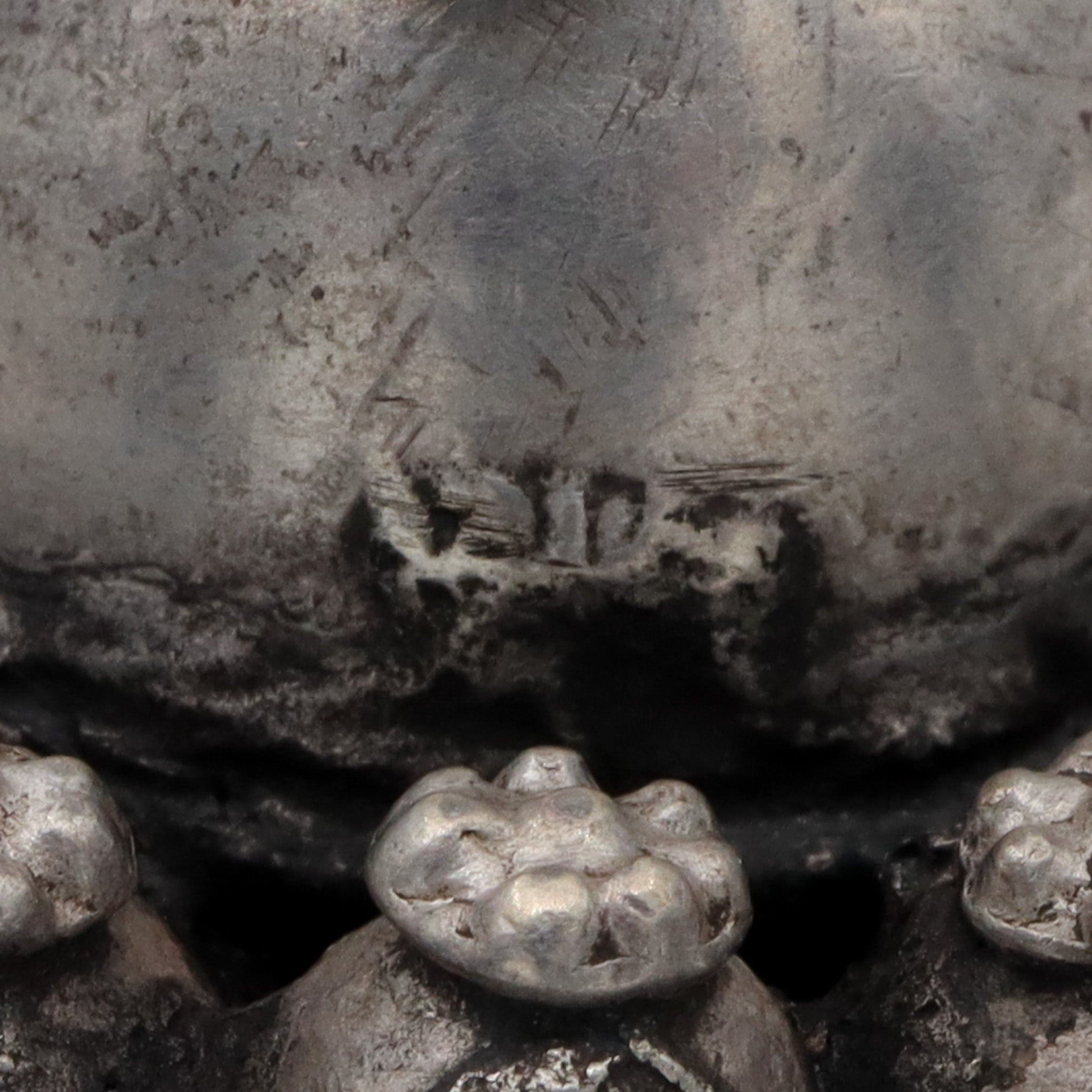 Massive Antique tribal silver lapis disc ring, sz 10.5