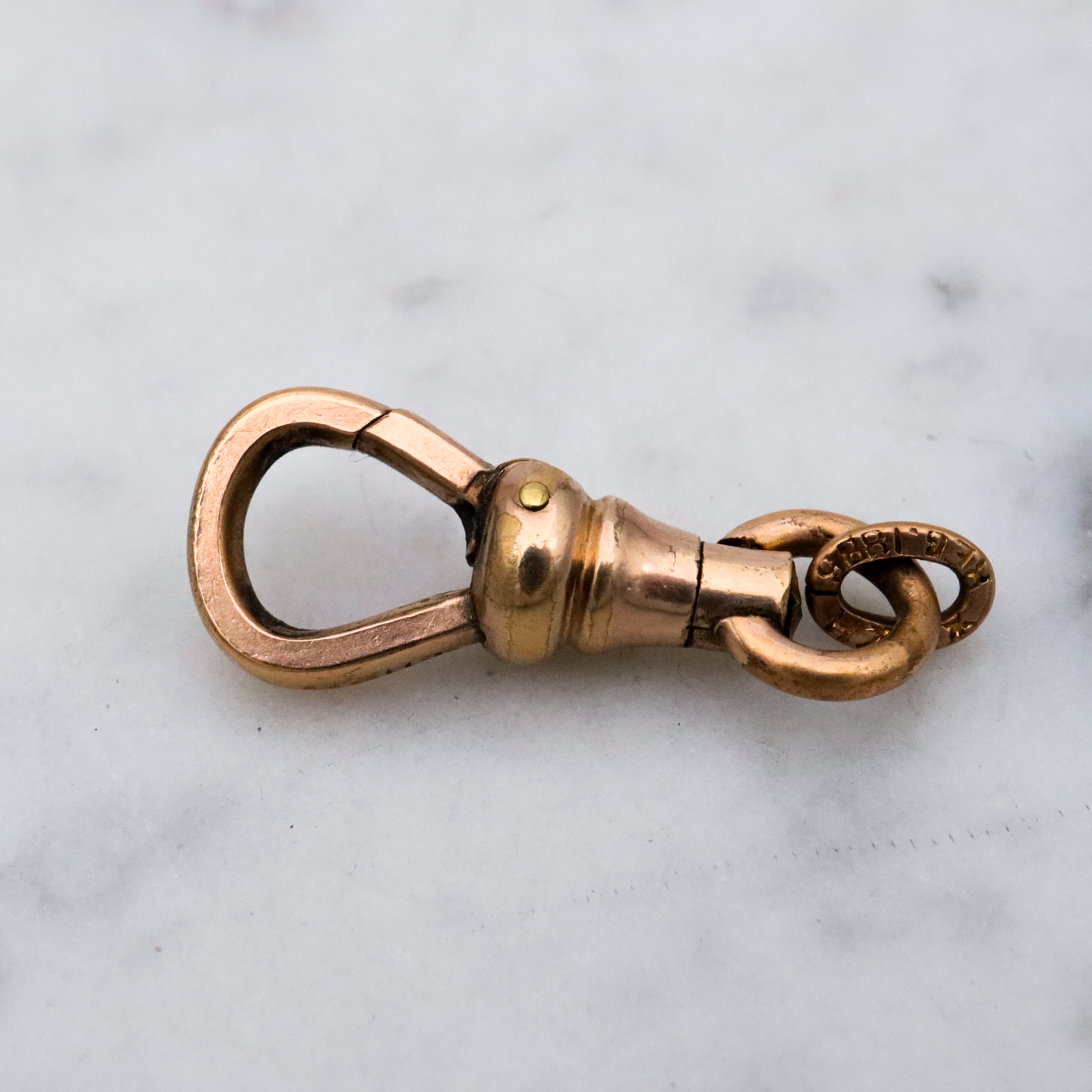 1896 Hamilton & Hamilton Jr. large gold filled dog clip clasp