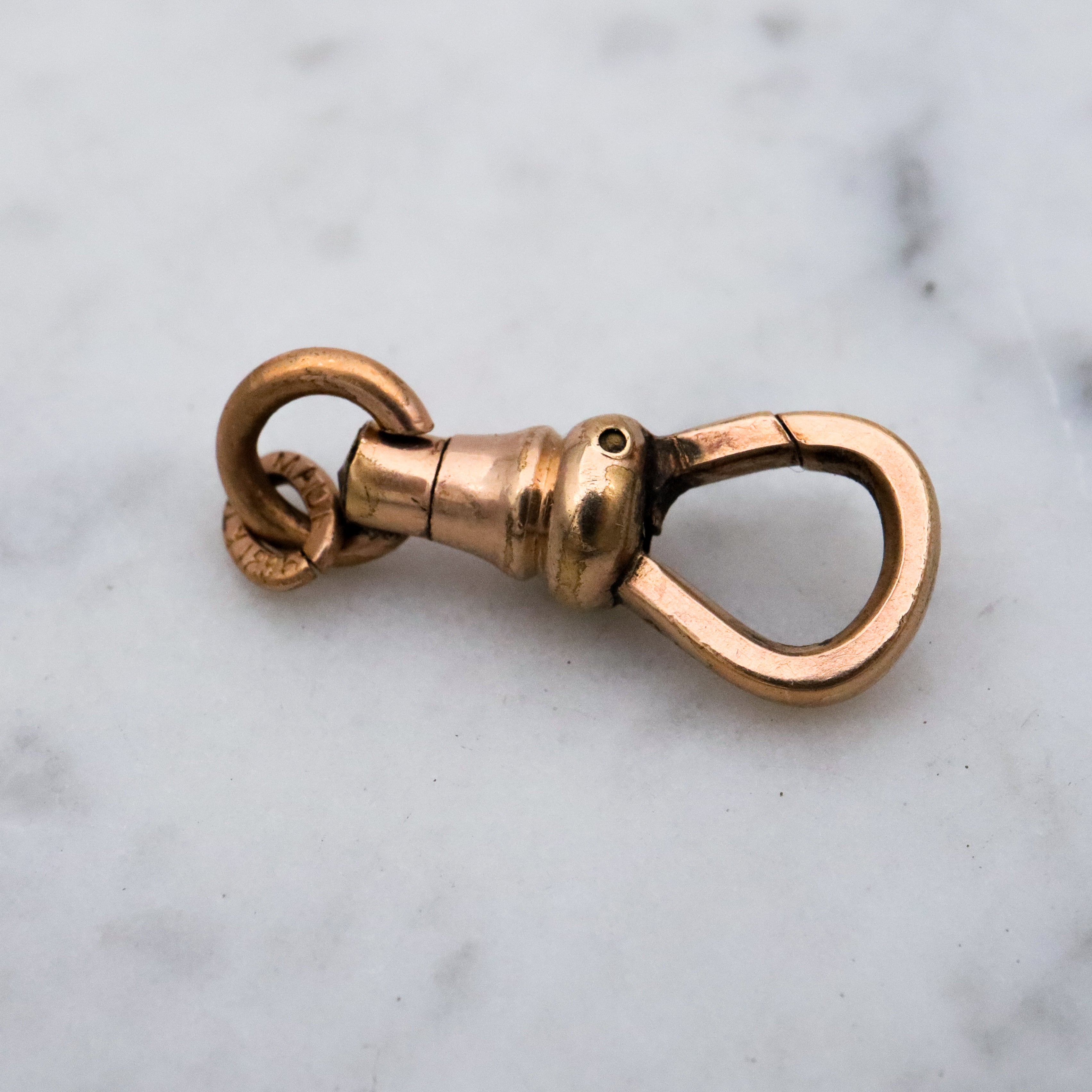 1896 Hamilton & Hamilton Jr. large gold filled dog clip clasp