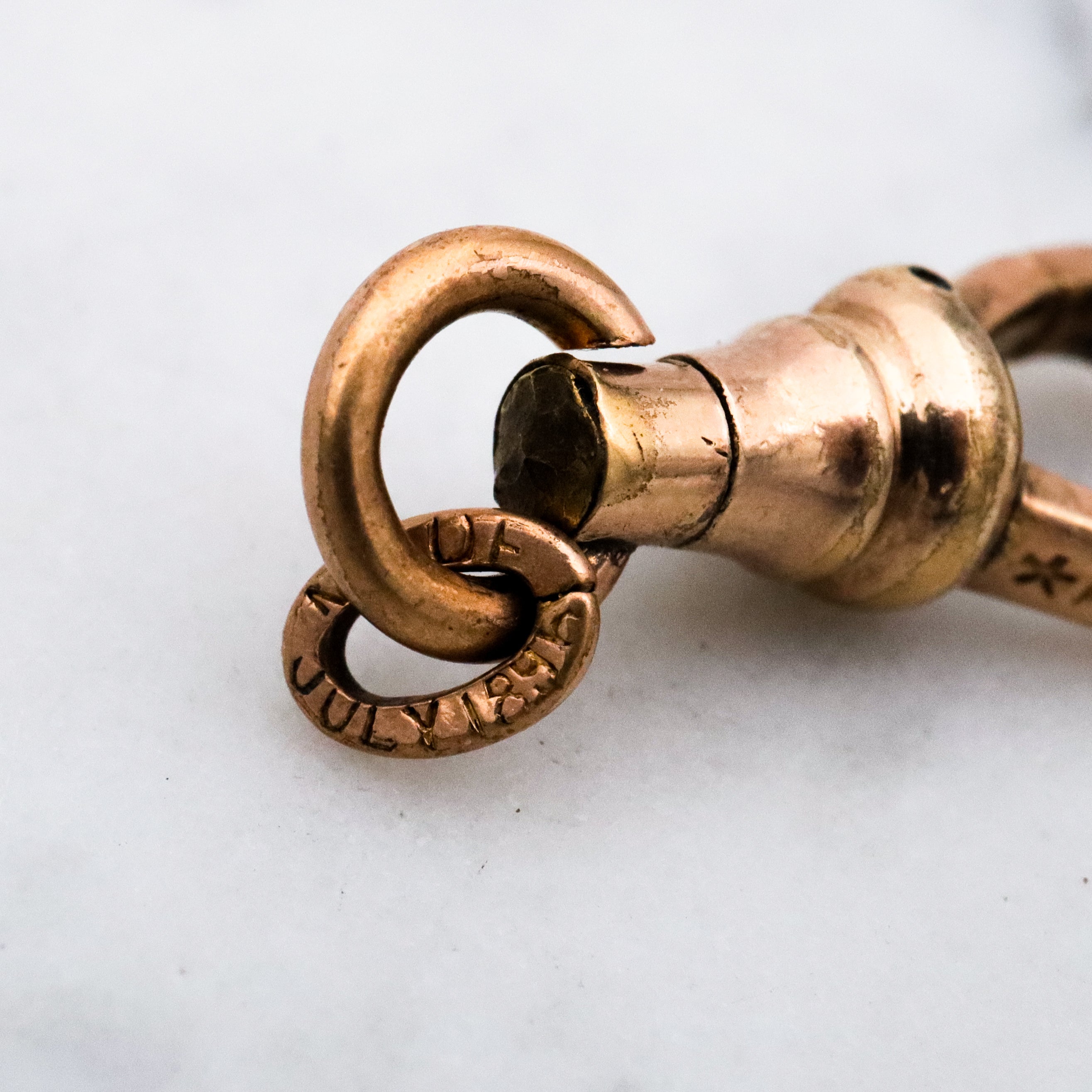 1896 Hamilton & Hamilton Jr. large gold filled dog clip clasp