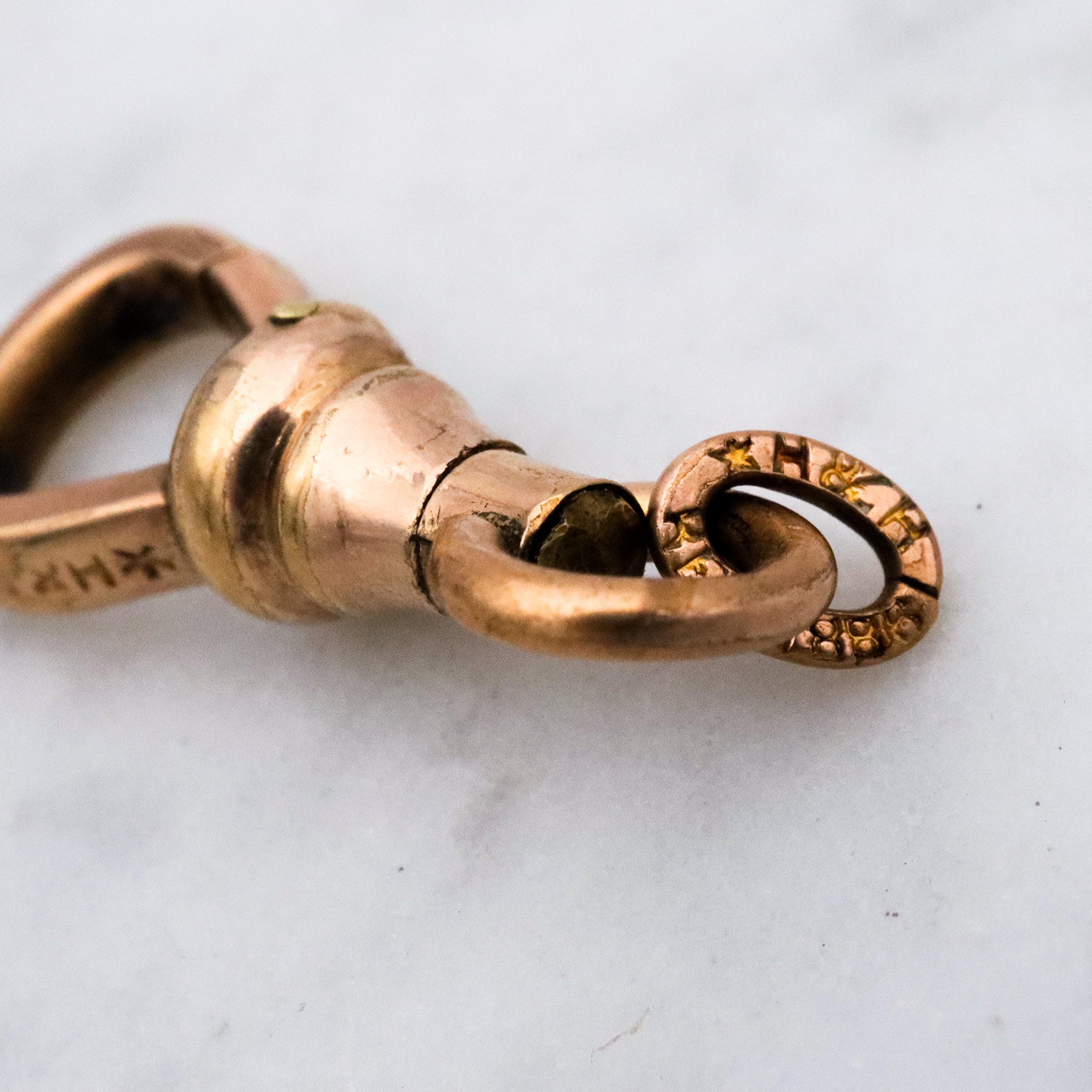 1896 Hamilton & Hamilton Jr. large gold filled dog clip clasp