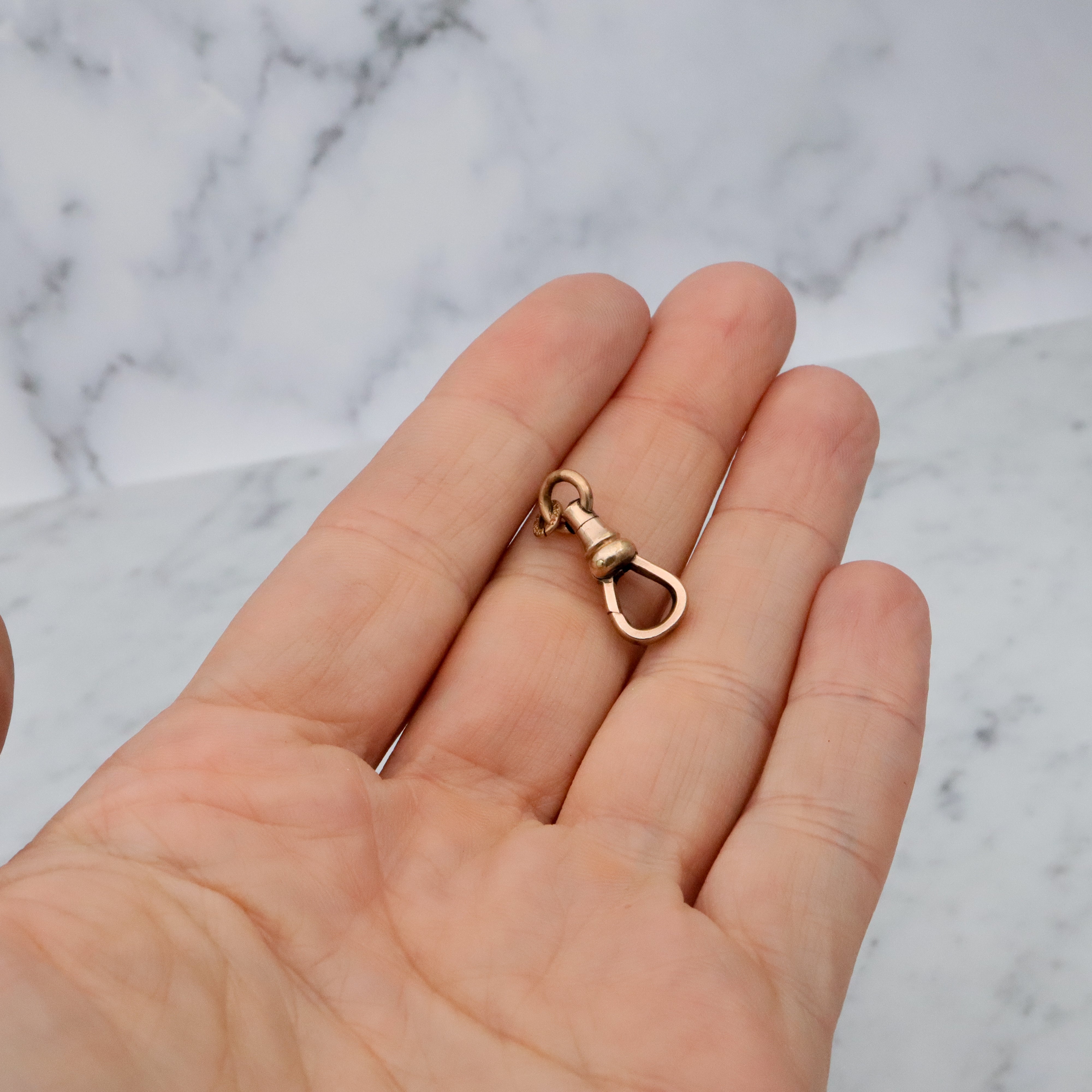 1896 Hamilton & Hamilton Jr. large gold filled dog clip clasp