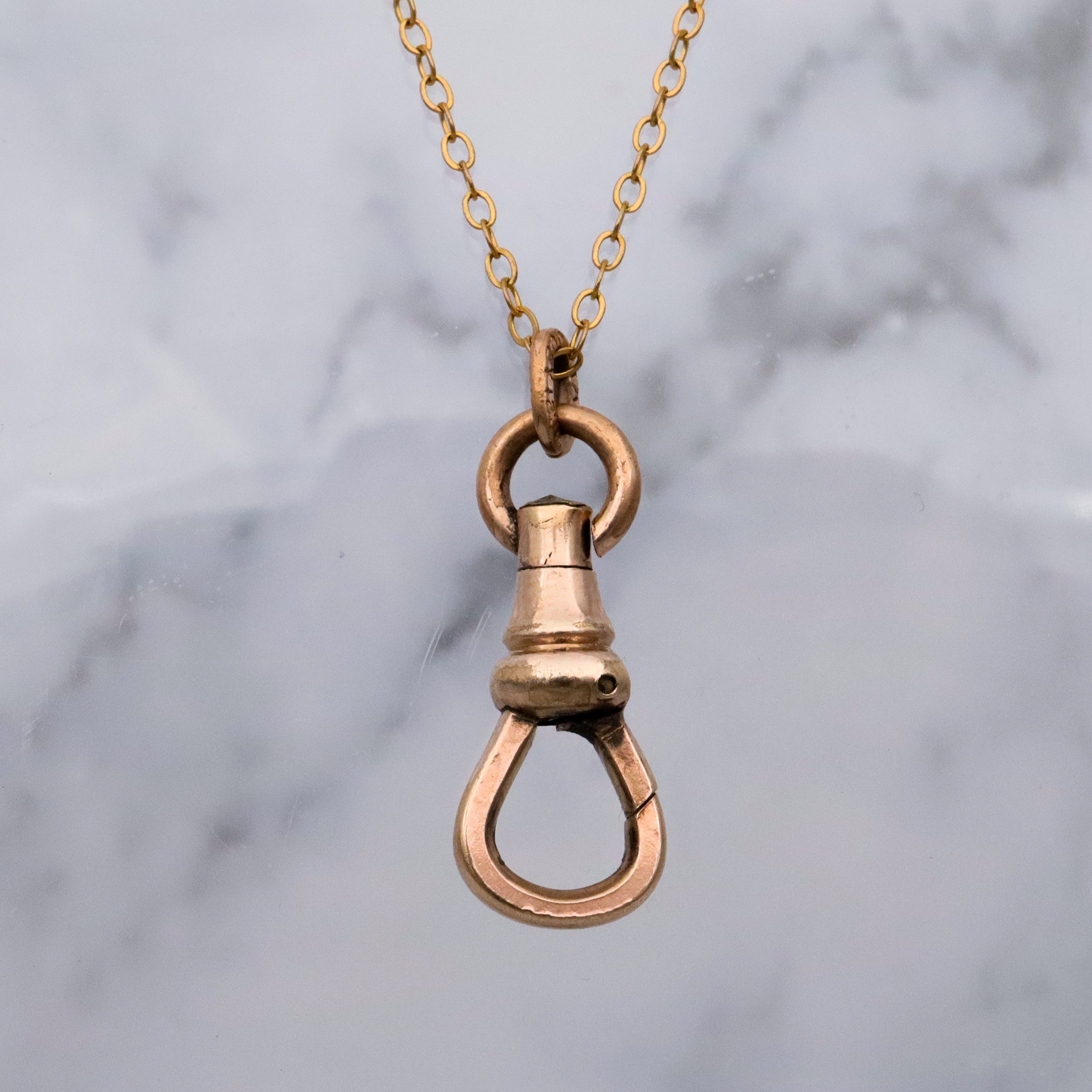 1896 Hamilton & Hamilton Jr. large gold filled dog clip clasp