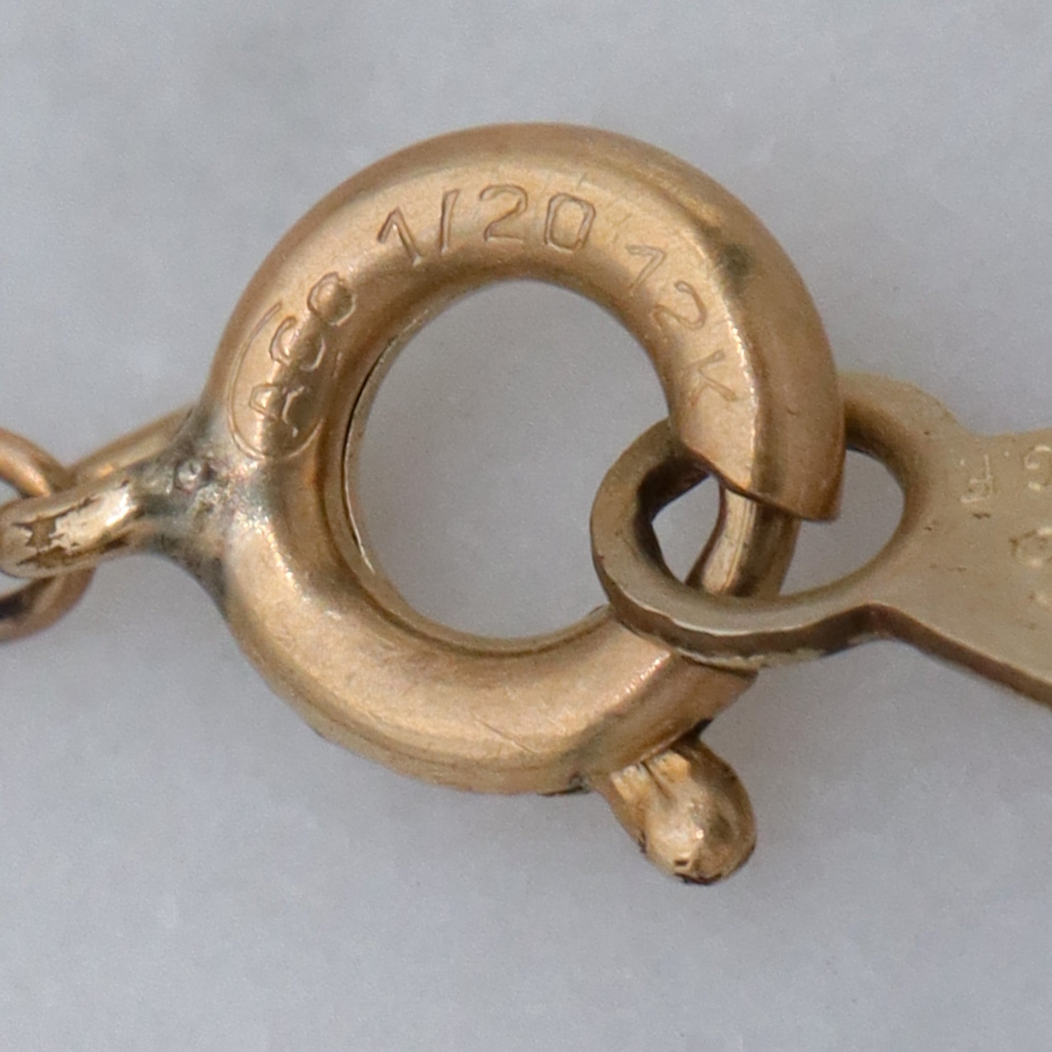 Antique Victorian gold filled, double sided intaglio locket necklace