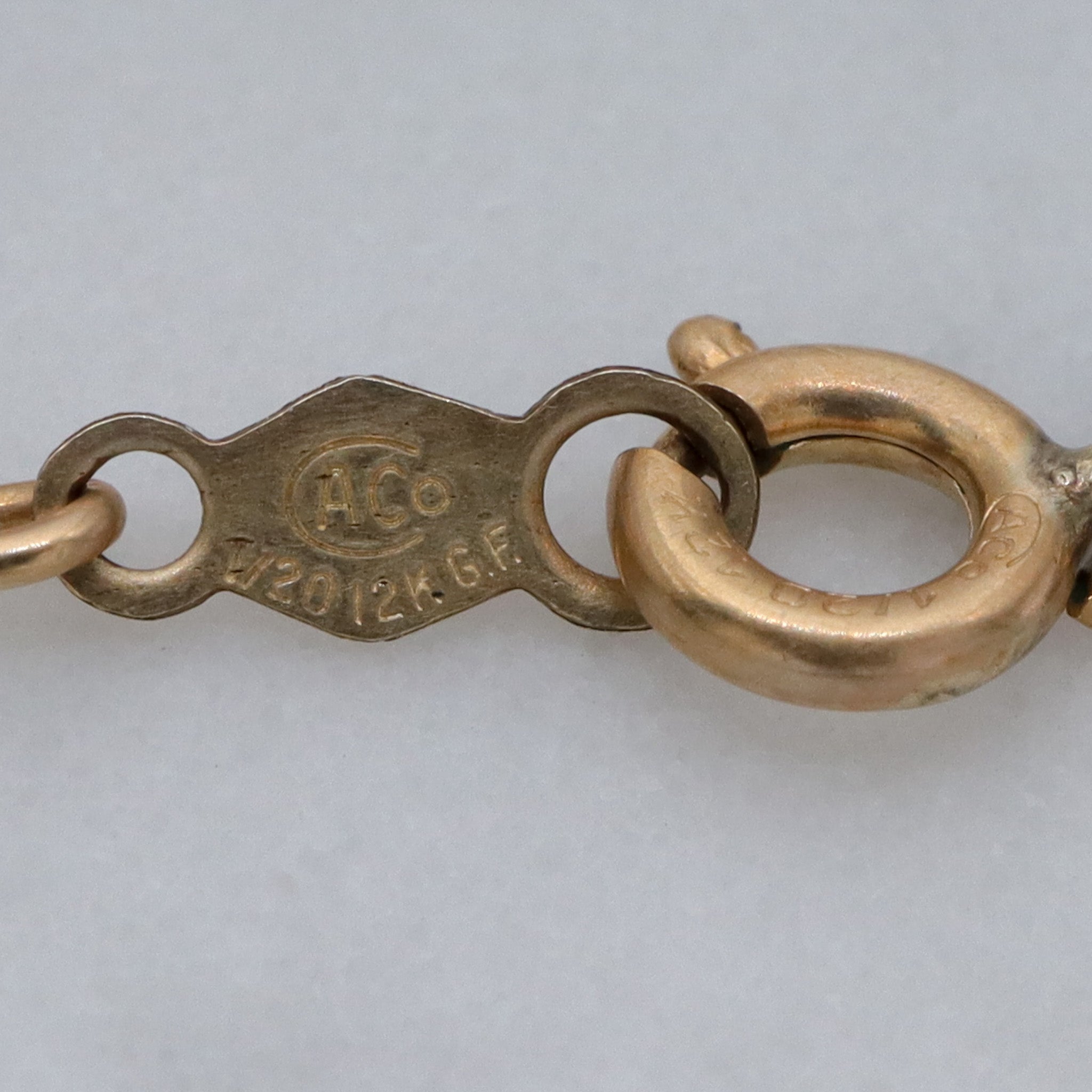 Antique Victorian gold filled, double sided intaglio locket necklace